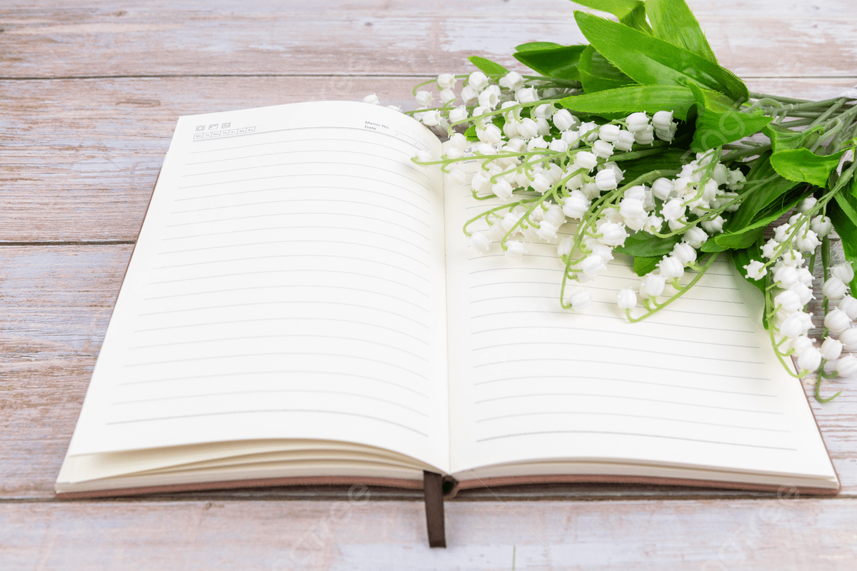 1200x800 Lily Of The Valley And Open Book Still Life Background Wallpaper And Picture For Free Download