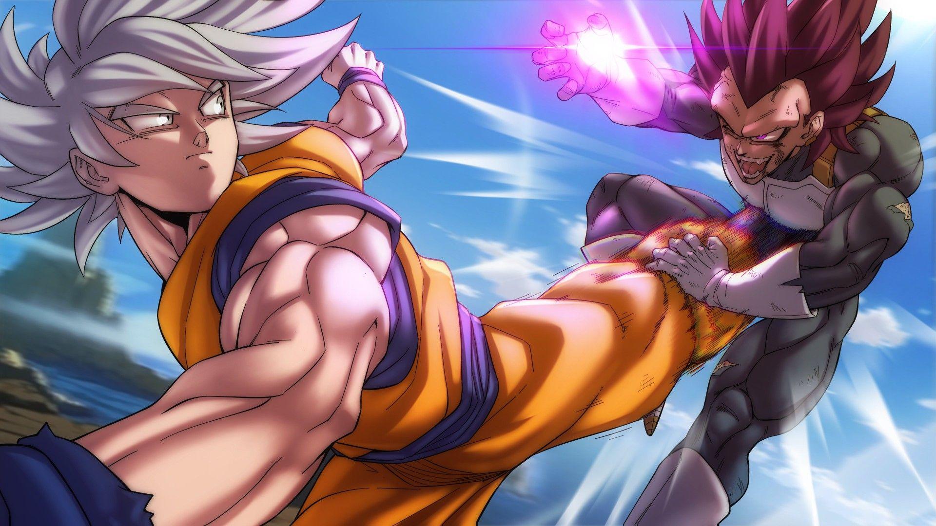 1920x1080 Goku MUI Vs Vegeta UE. Dessin dbz, Dessin goku, Fond d'ecran dessin