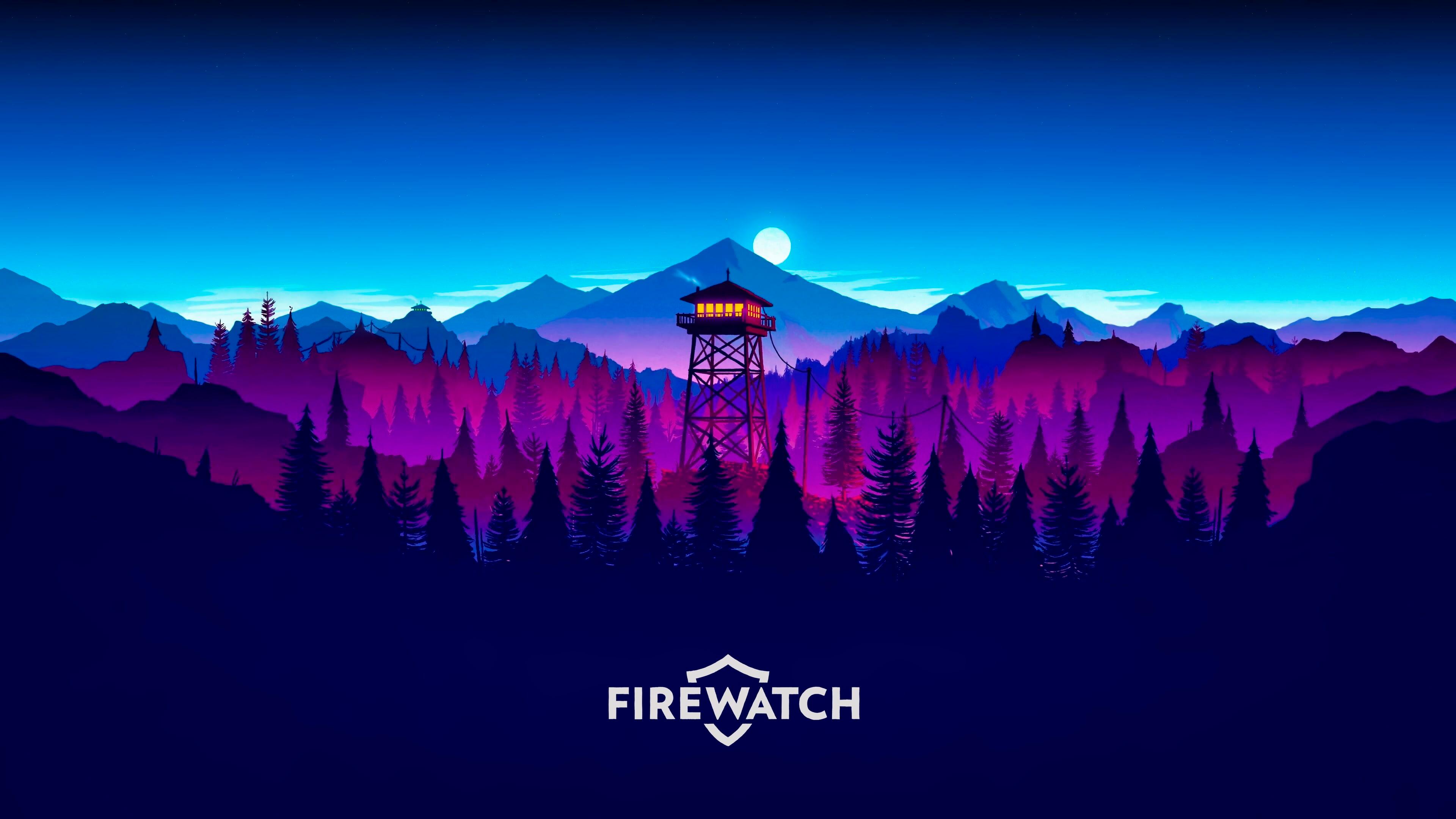 3840x2160 Wallpaper Olly Moss Firewatch, Firewatch, Illustration, Campo Santo, Art, Background Free Image