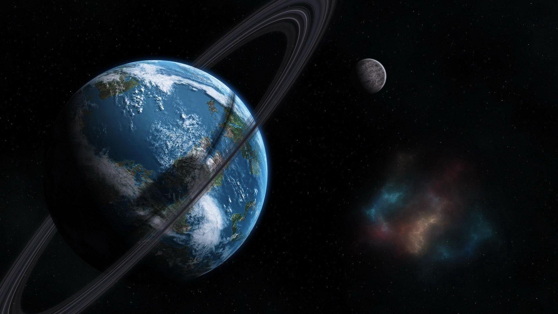 1920x1080 Download wallpaper 1920x1080 earth, circle, moon, satellite, clot