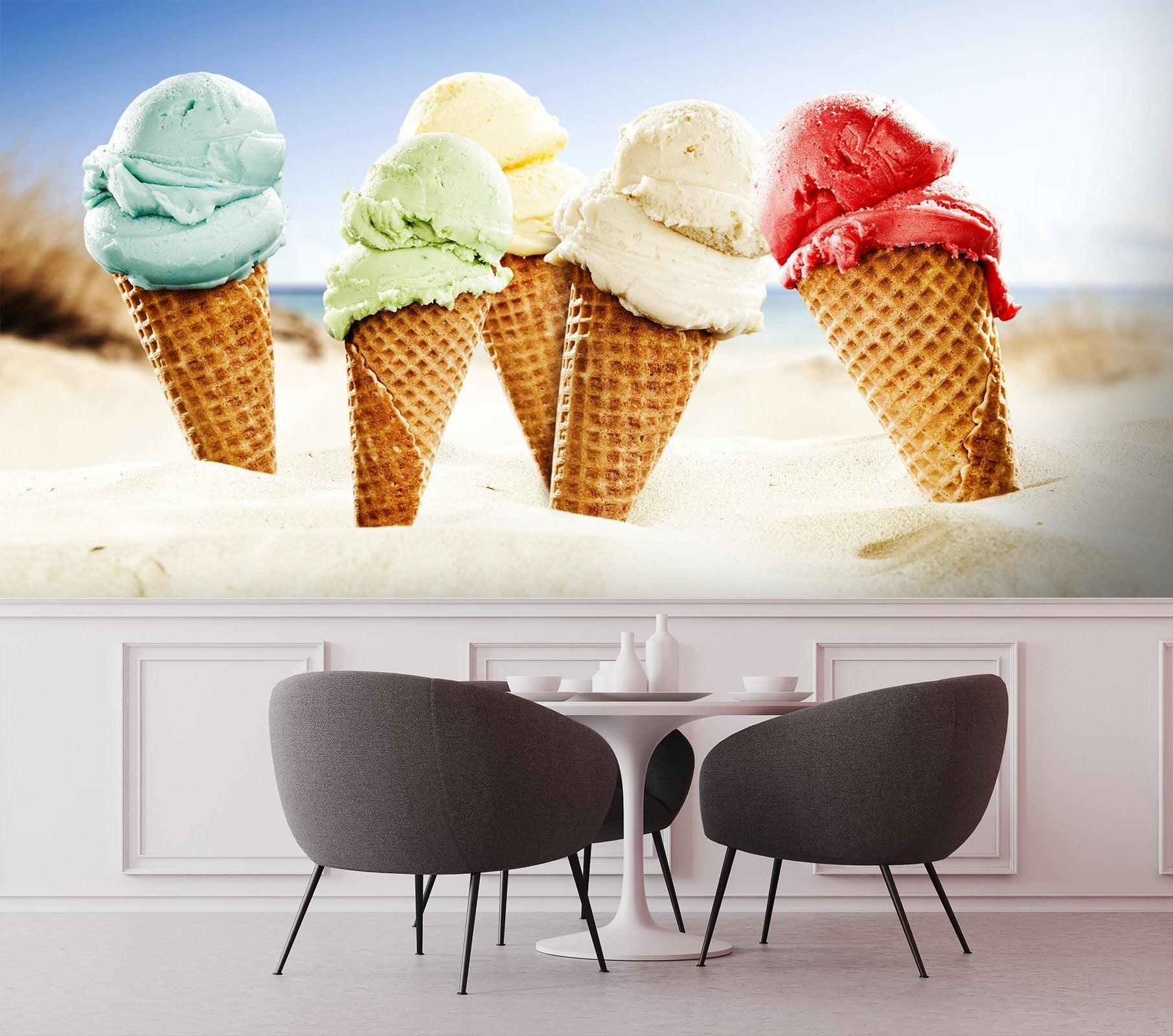 1811x1600 3D Beach Sunshine Ice Cream 254
