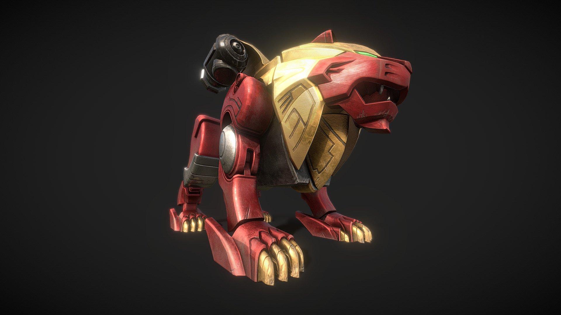 1920x1080 Power Rangers Wild Force Lion Zord Royalty Free 3D model by FabStarbolt [d48c852]