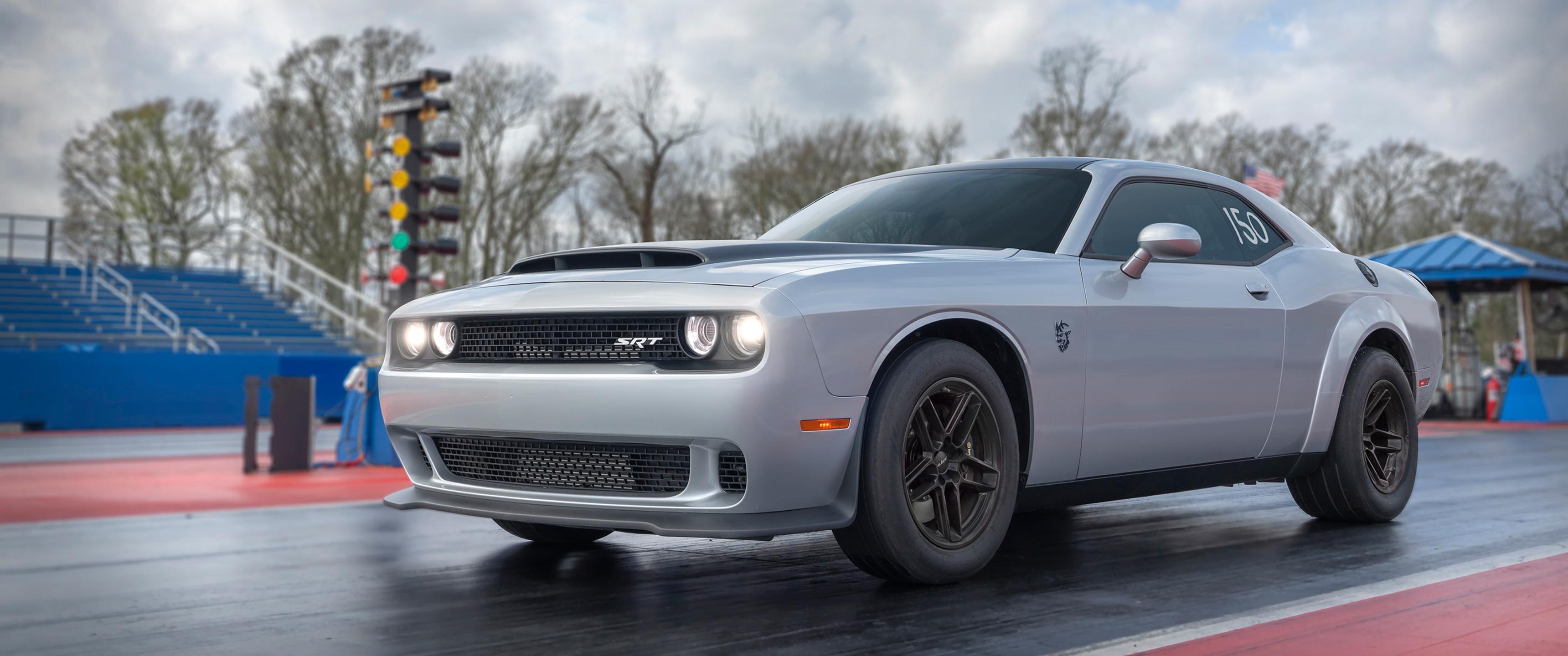 3440x1440 Dodge Challenger SRT Demon Wallpaper 4K, Muscle cars, Cars