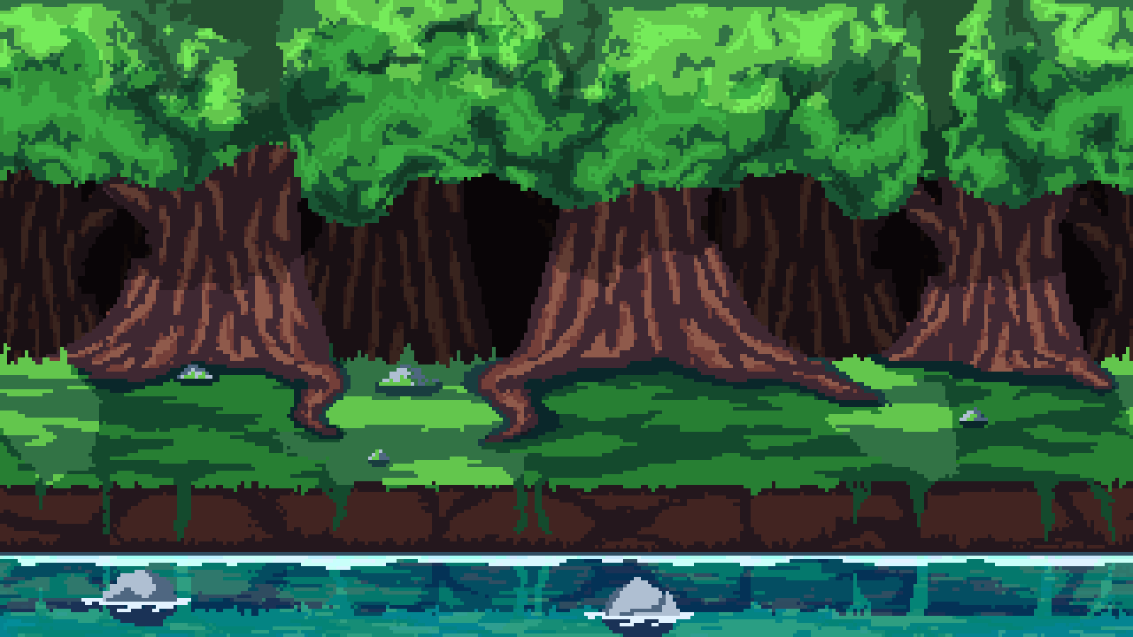 1600x900 Pixelart Forest
