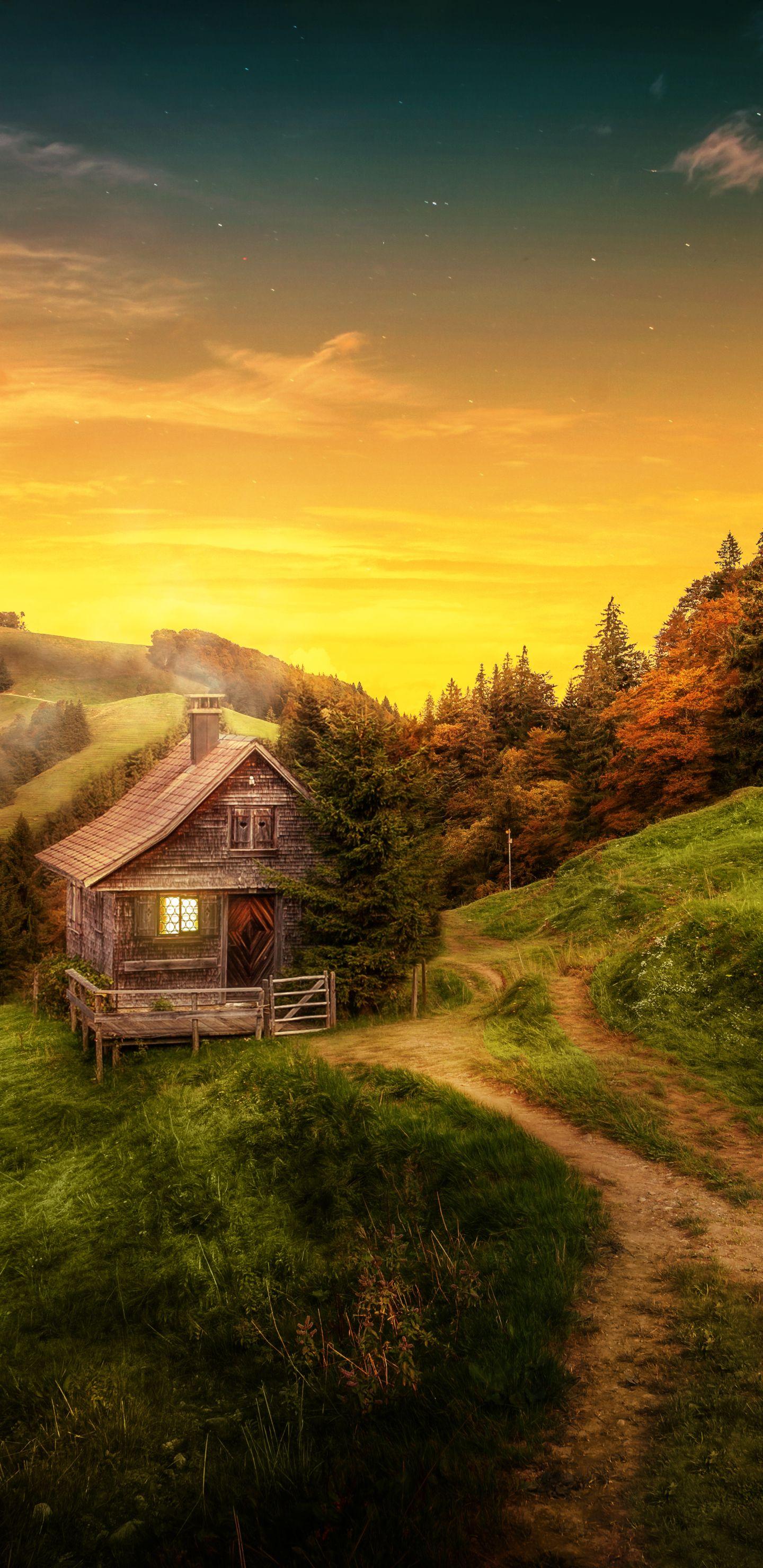 1440x2960 Man Made Cabin (1440x2960) Wallpaper