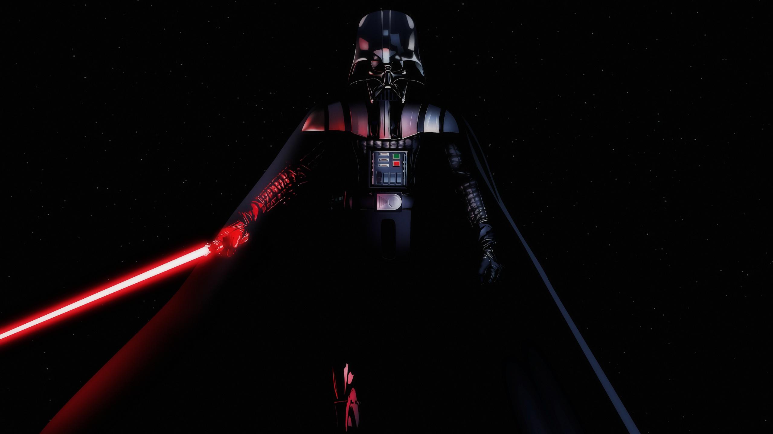 2560x1440 Darth Vader Wallpaper 4K, Black background, Star Wars