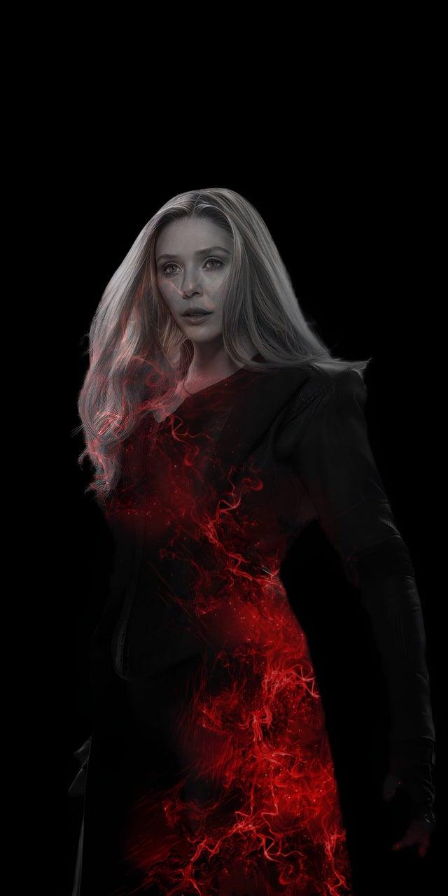 640x1280 Wanda Maximoff (wallpaper edited by me)