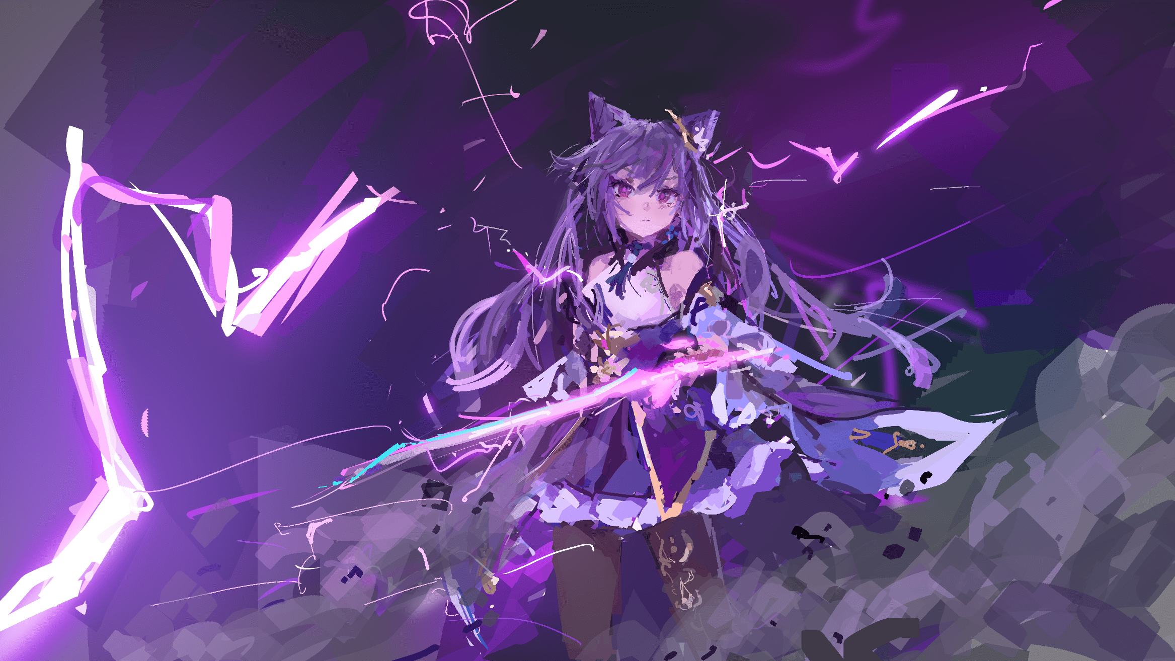 2335x1314 Keqing (Genshin Impact) Wallpaper and Background: Free HD Download
