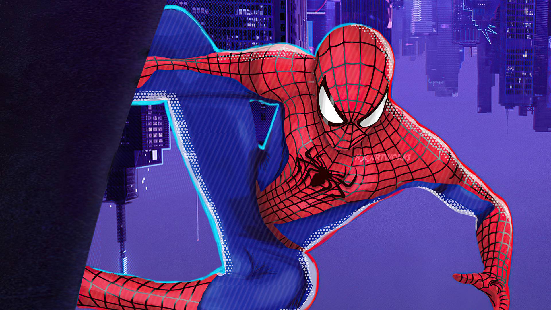 1920x1080 The Amazing Spider Man Suit In Spider Verse Style 4k Laptop Full HD 1080P HD 4k Wallpaper, Image, Background, Photo and Picture