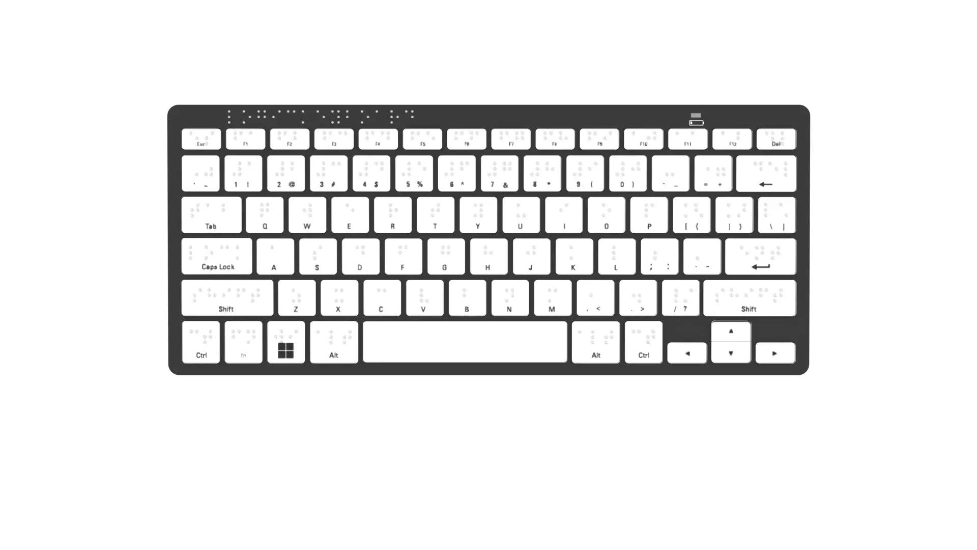 1920x1080 LogicKeyboard Braille Bluetooth, MAC & PC