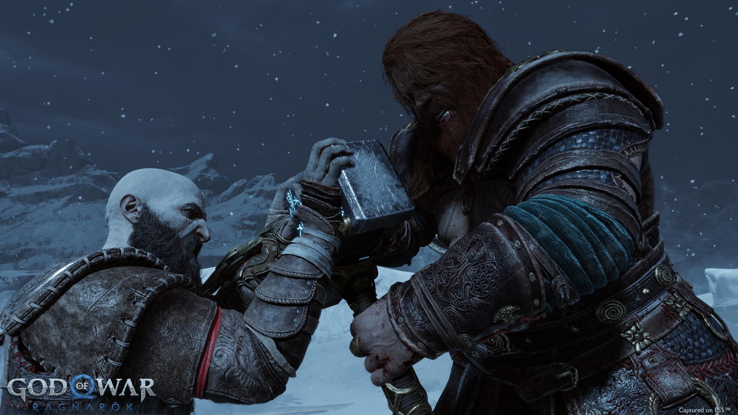 2560x1440 God of War Ragnarök Wallpaper 4K, Kratos, Thor, Games