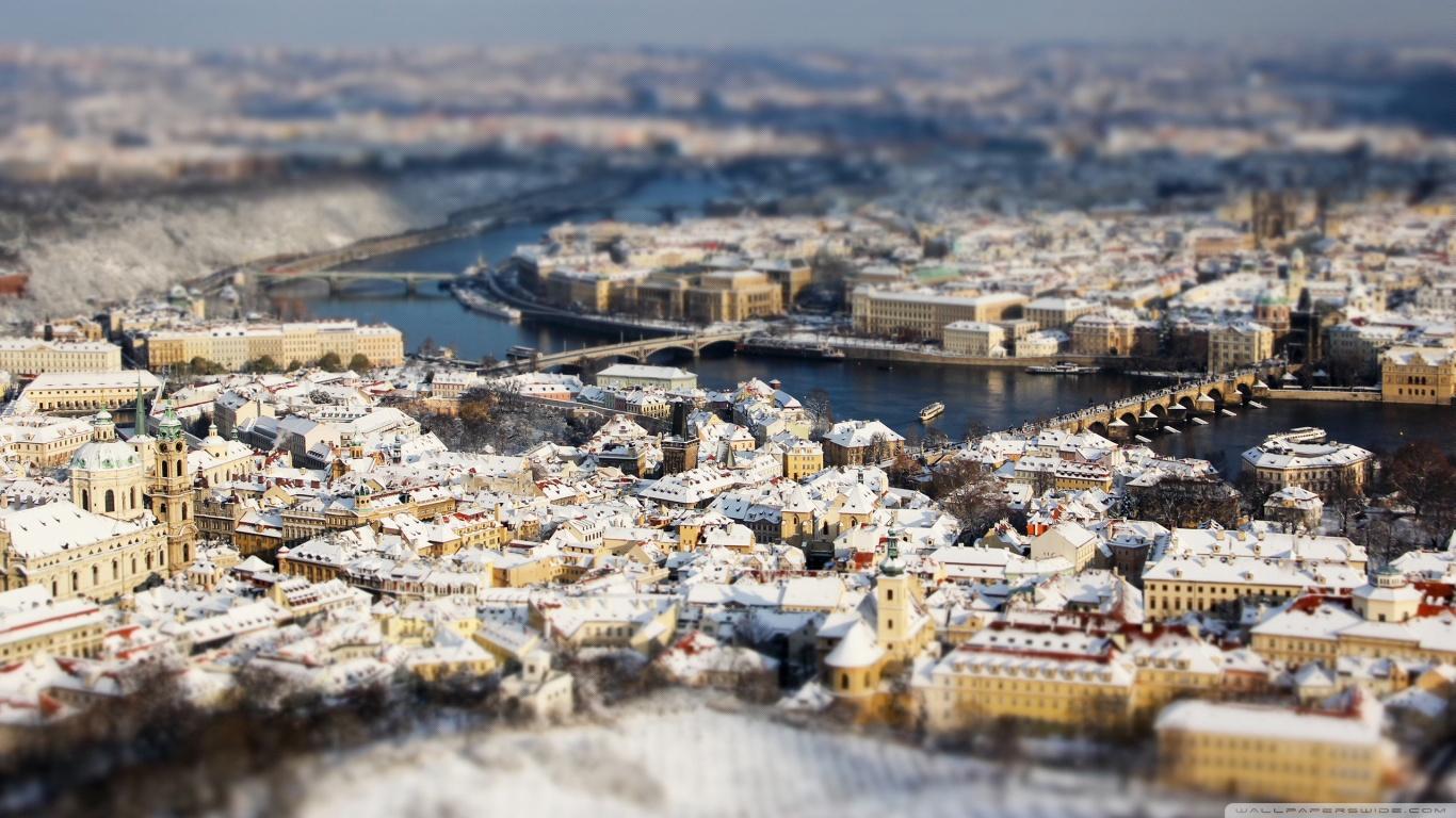 1366x768 Panoramic View Of Prague Ultra HD Desktop Background Wallpaper for 4K UHD TV : Multi Display, Dual Monitor : Tablet