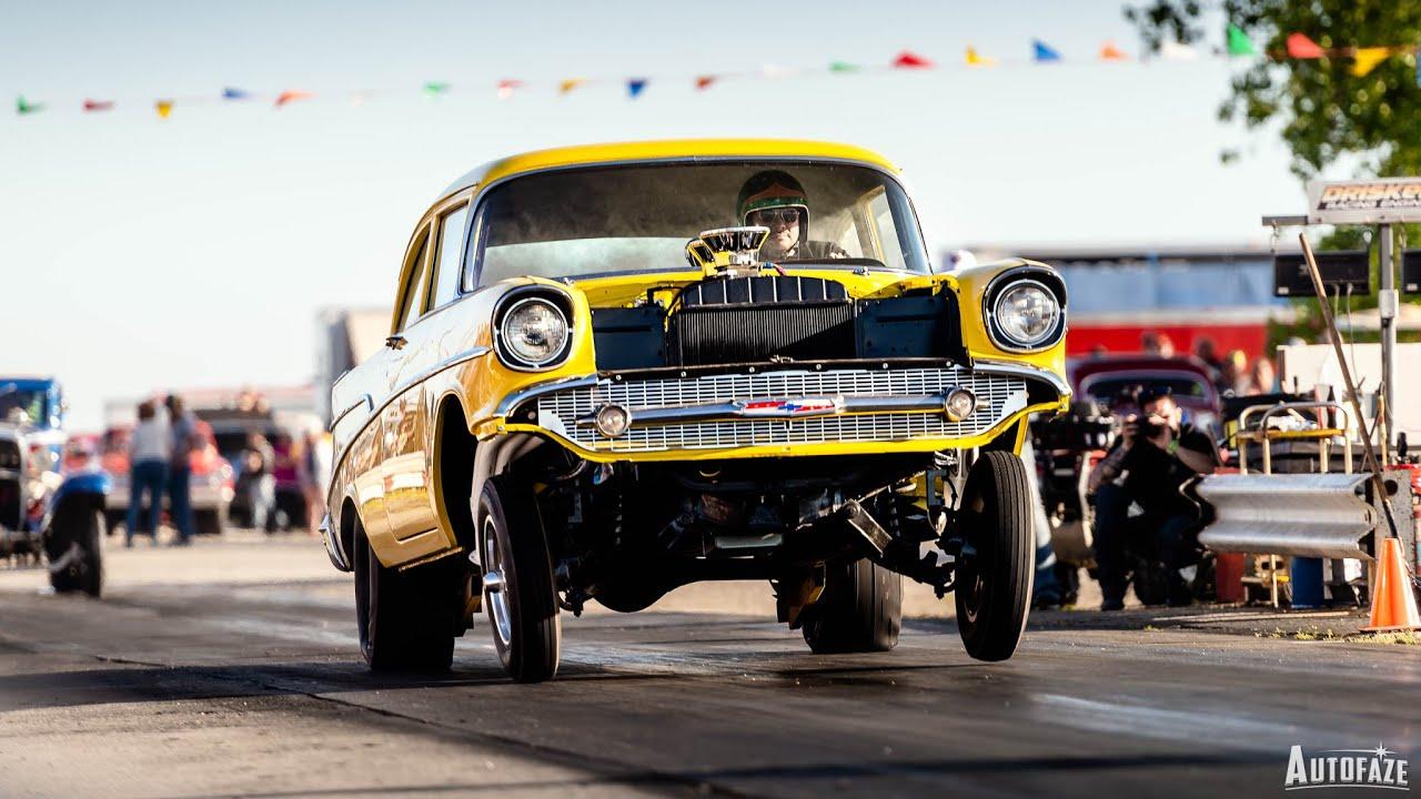 1280x720 Chevy Gasser at Funny Car Chaos!