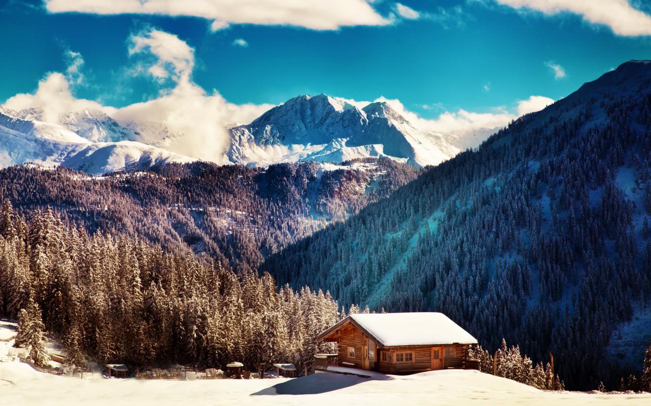 1280x800 Download wallpaper: Winter landscape from Tirol 1280x800