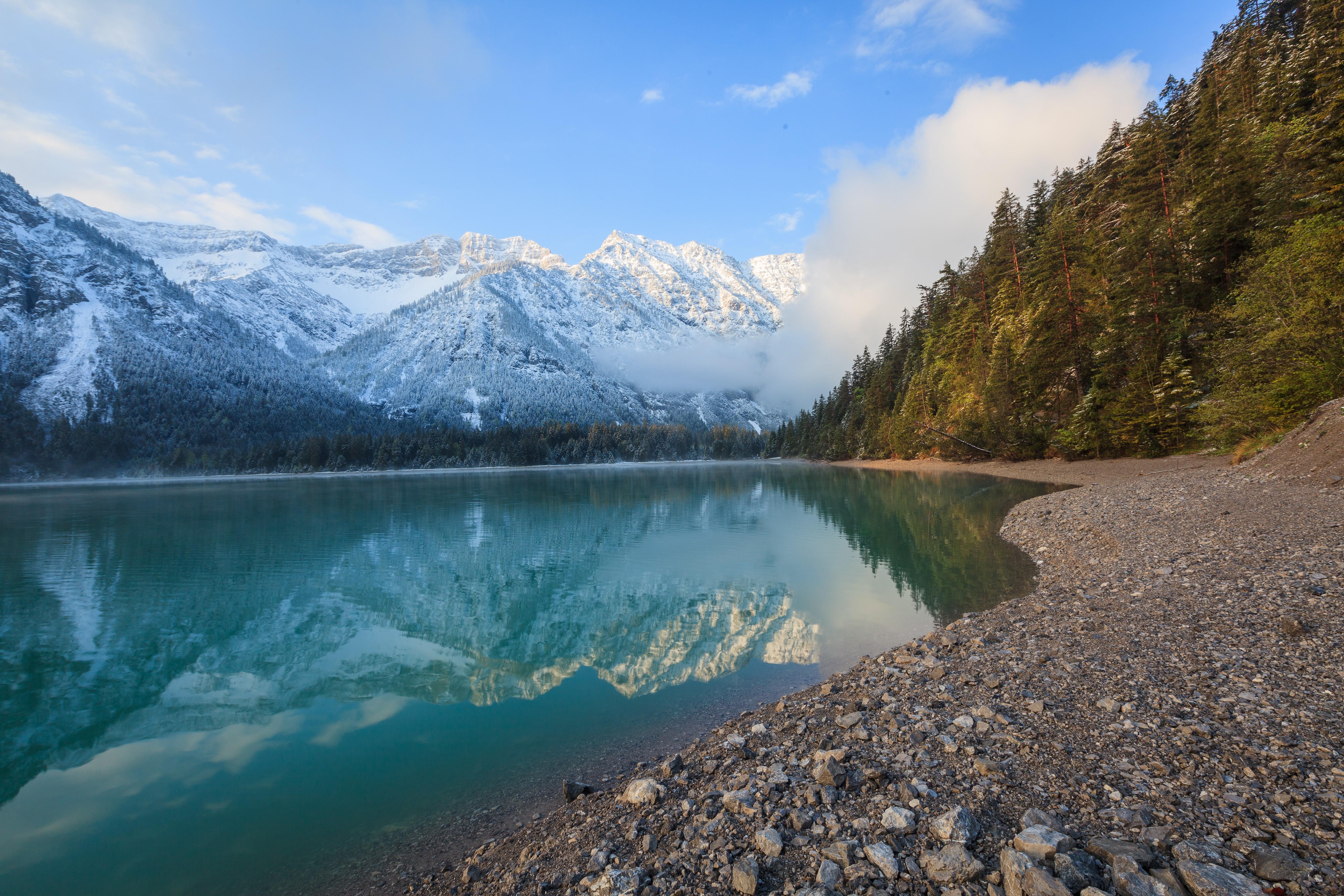 5506x3671 4K, 5K, Tirol, Austria, Lake, Mountains, Forests, Scenery Gallery HD Wallpaper