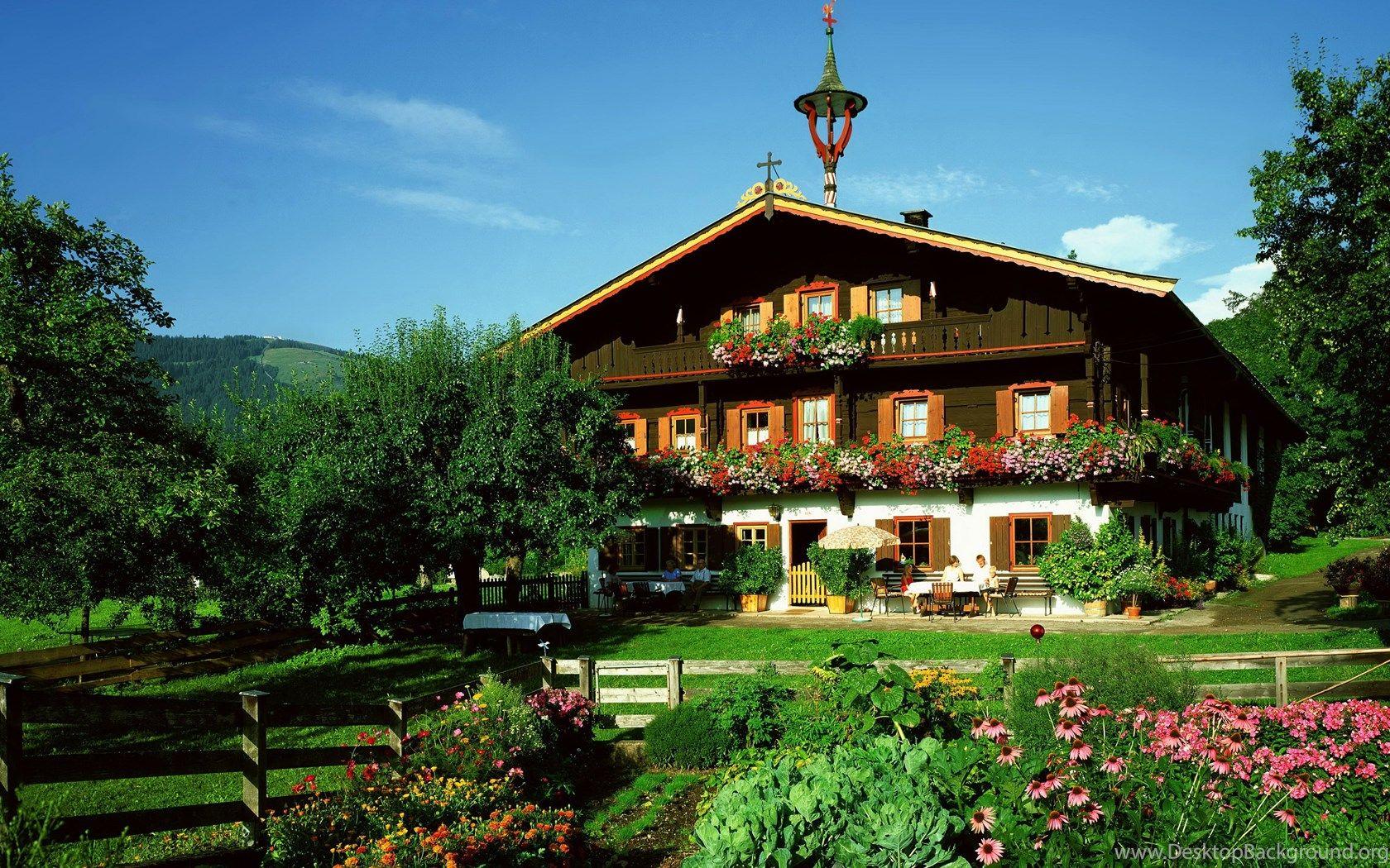 1680x1050 Austria Tirol. Alpine house, Architecture, House styles