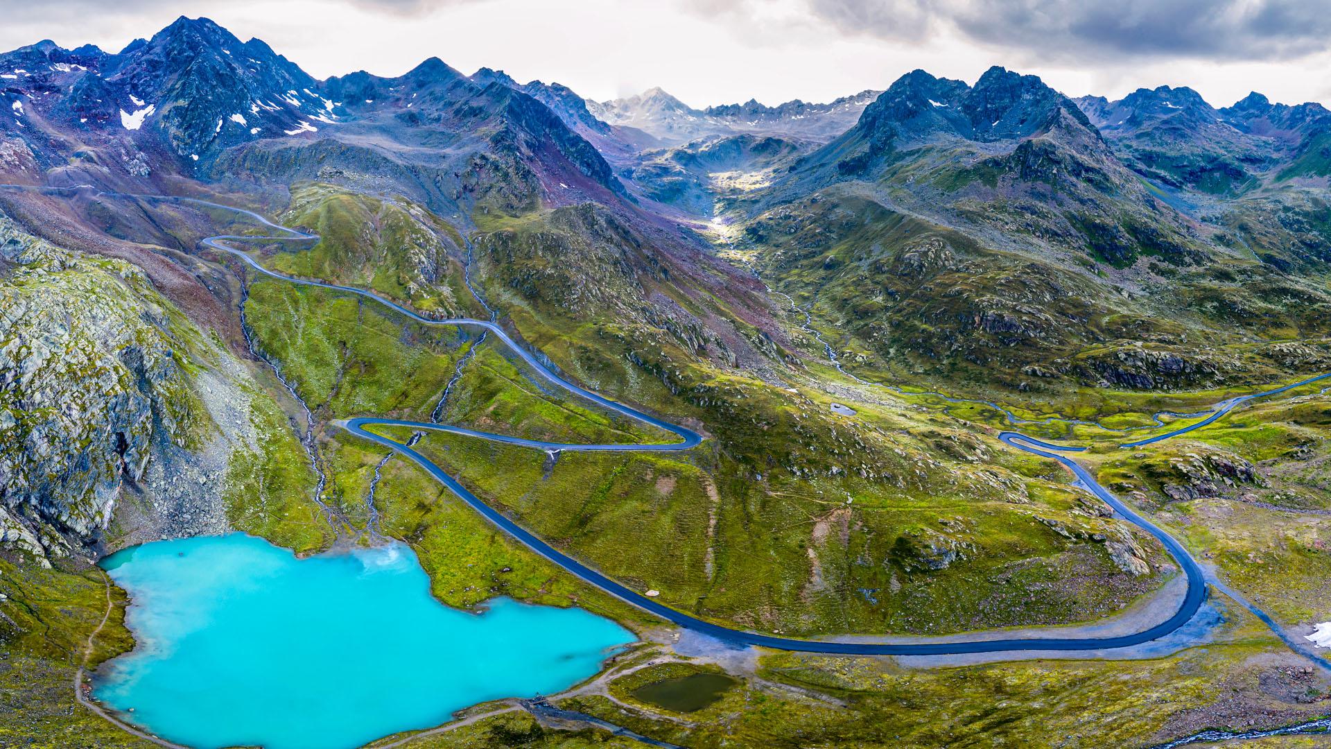 1920x1080 Kauner Valley Glacier Road and Lake Weisssee, Tirol, Austria. Windows 10 Spotlight Image