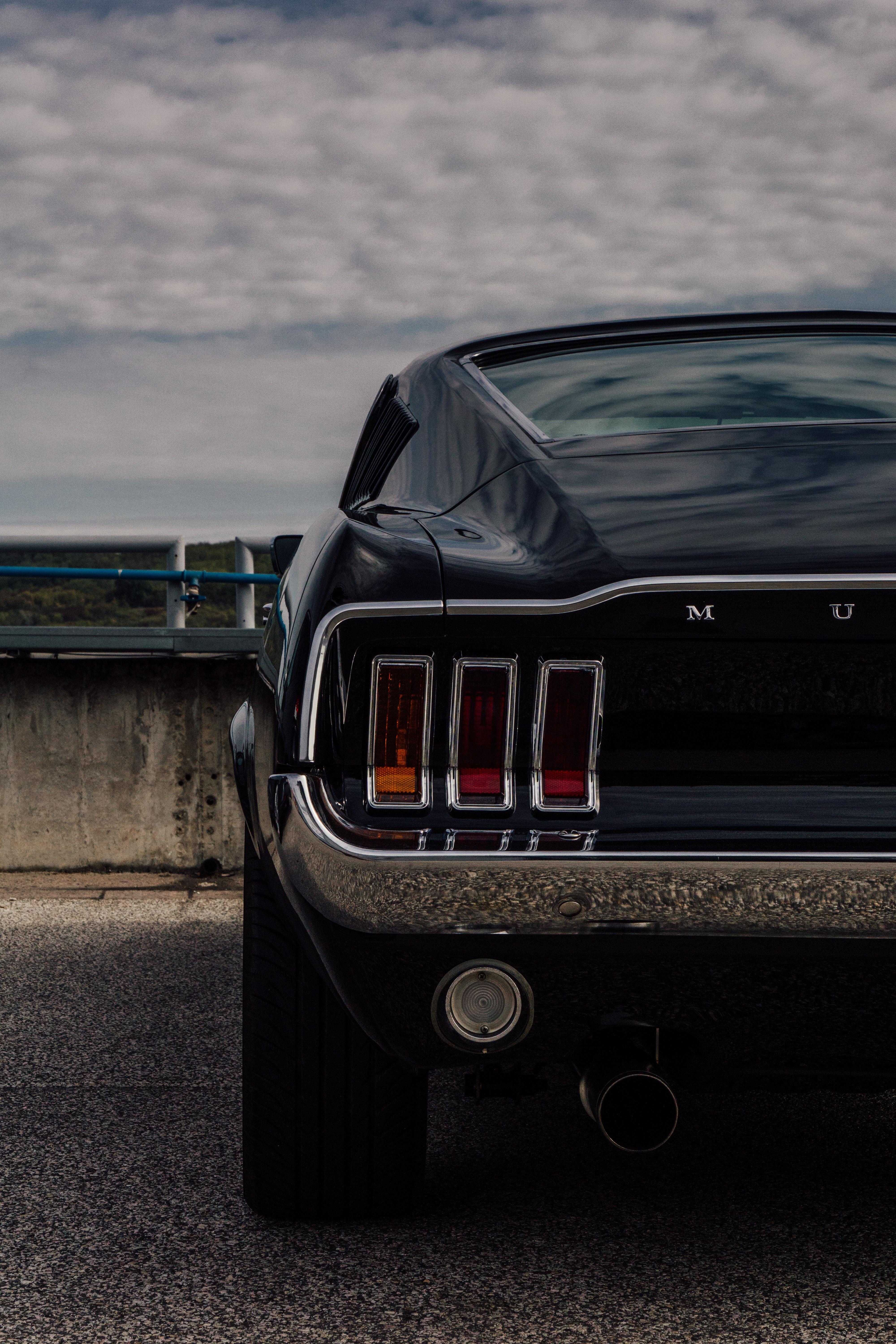 4000x6000 Black Ford Mustang with Chromed Bumper · Free