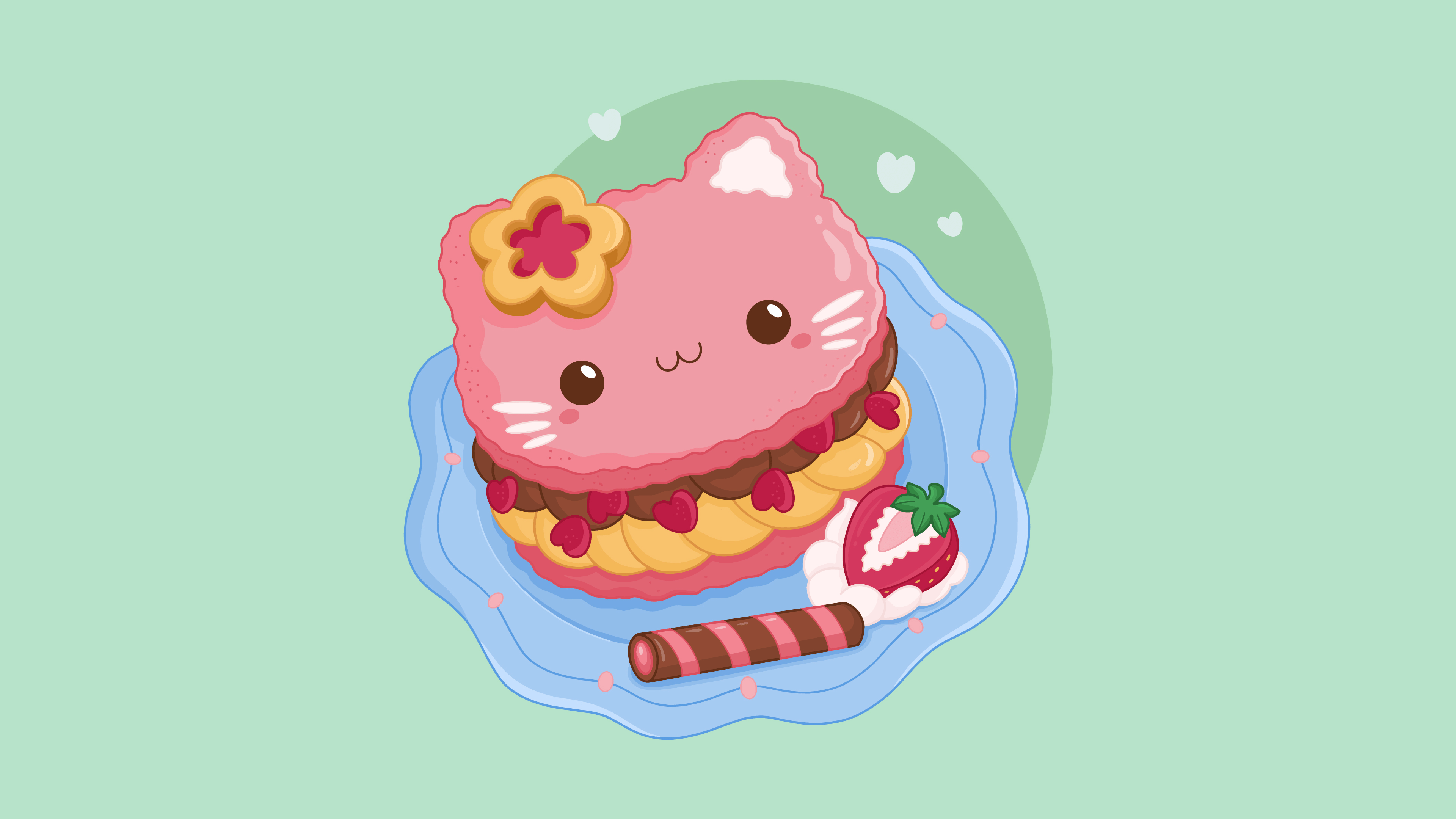 3840x2160 Wallpaper 4K, Kawaii food, Kawaii cupcake