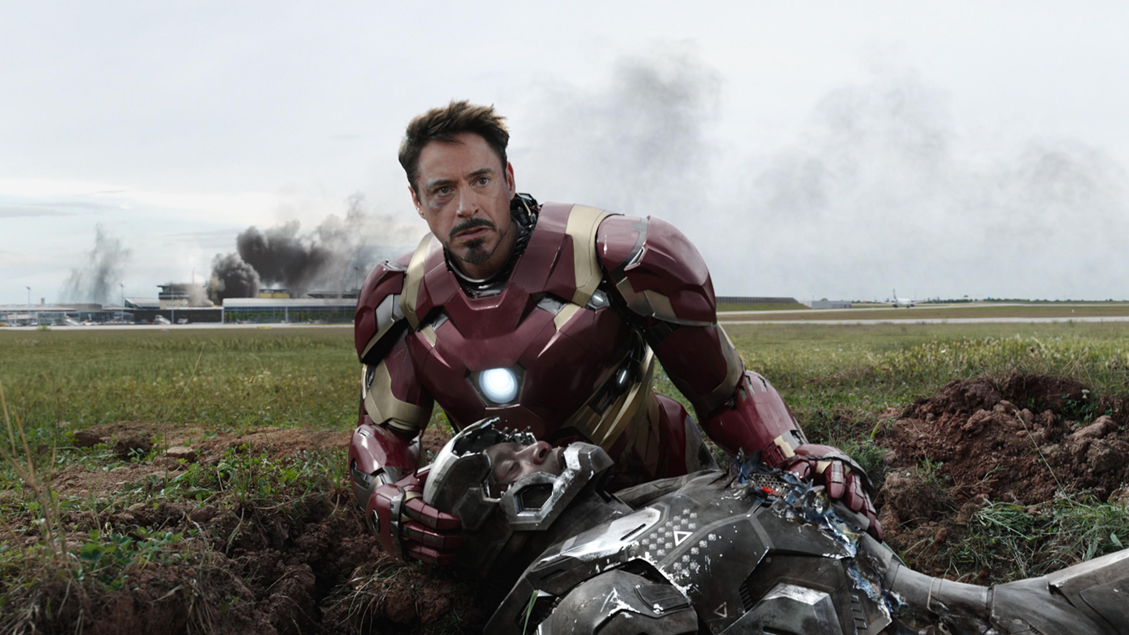 3840x2160 Wallpaper Captain America 3: civil war, Robert Downey, Jr., Don Cheadle, Marvel, best movies of Movies