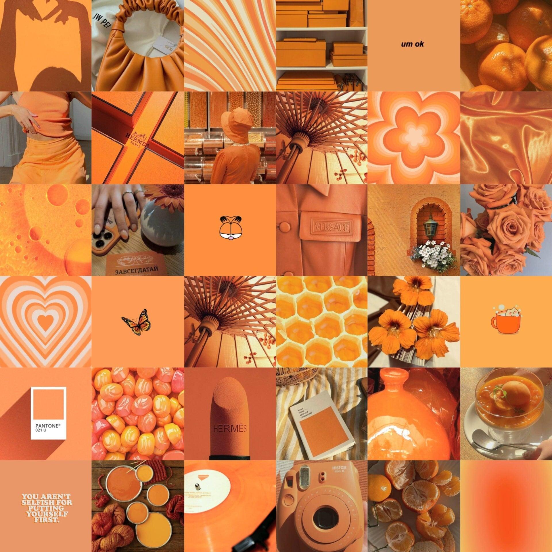1920x1920 DIGITAL Orange Peach Aesthetic Collage