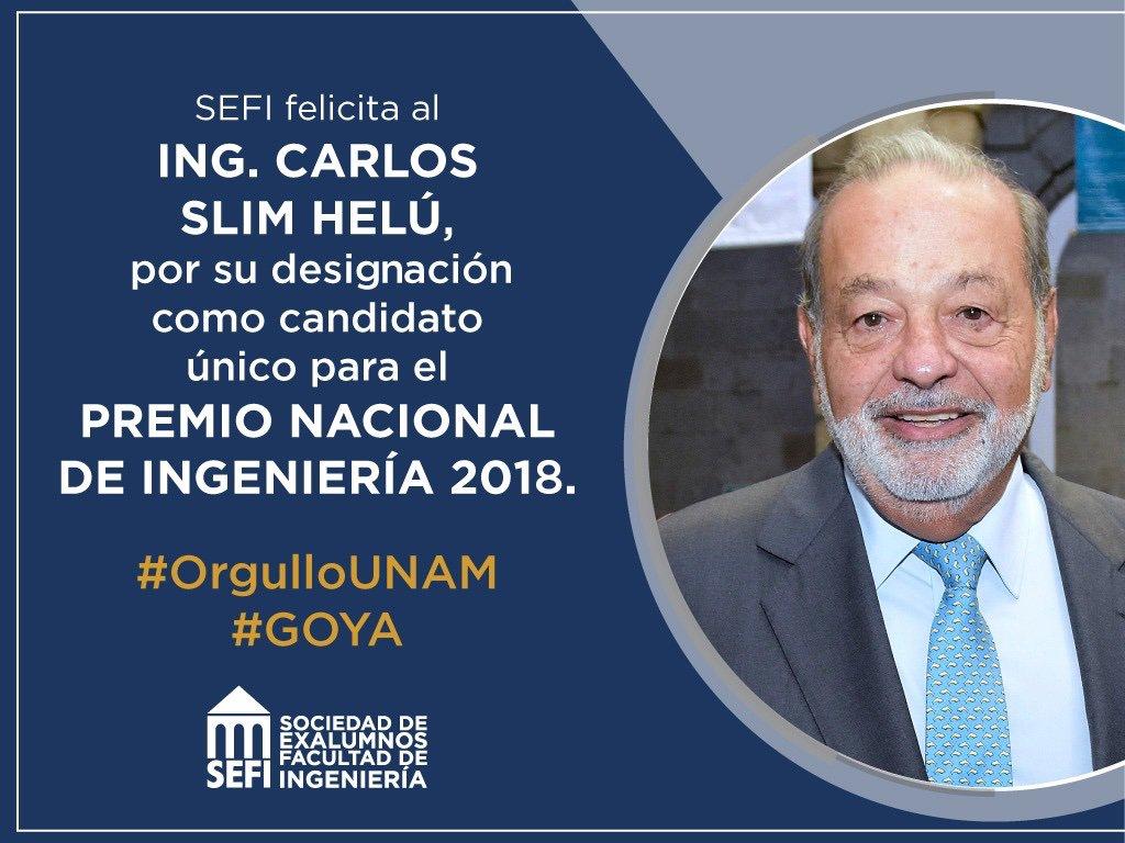 1024x768 SEFI UNAM - ¡ #UnGoyaPara Ing. Carlos Slim Helú! ¡Muchas felicidades! #OrgulloUNAM #OrgulloSEFI #FI