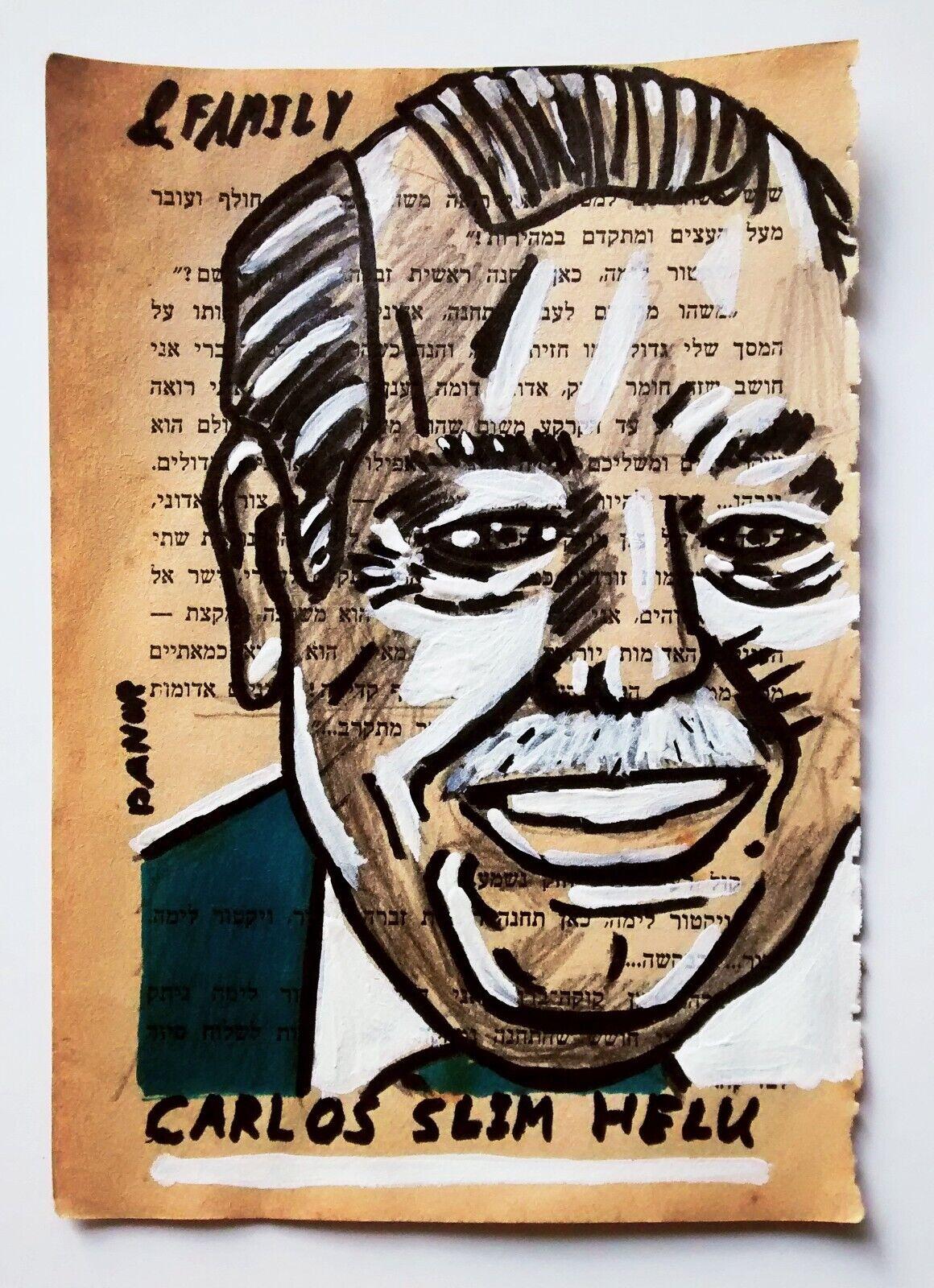 1160x1600 Carlos Slim Helu Original Painting By Danor Shtruzman Street Modern Pop Art Man