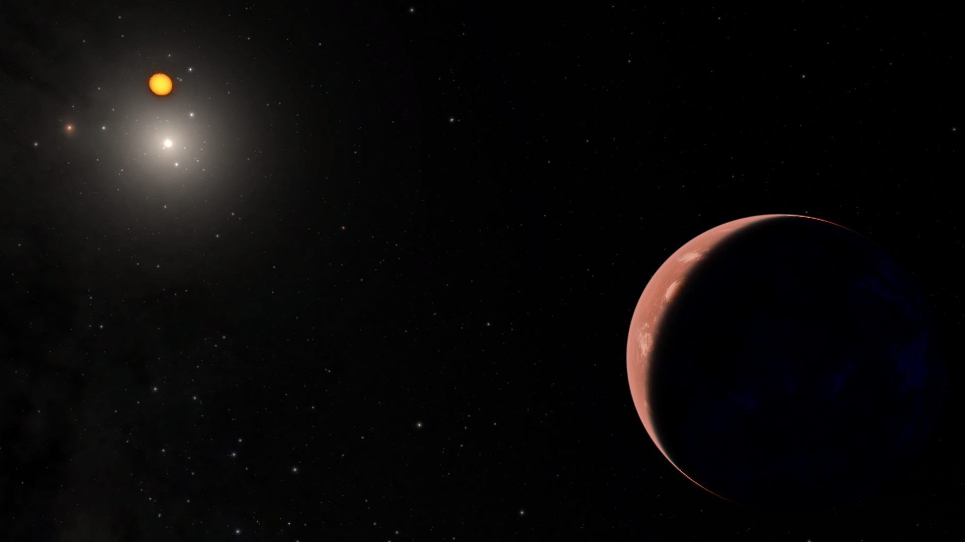 1920x1080 A Close, Habitable Exoplanet and a Dark Matter Galaxy. California Academy of Sciences