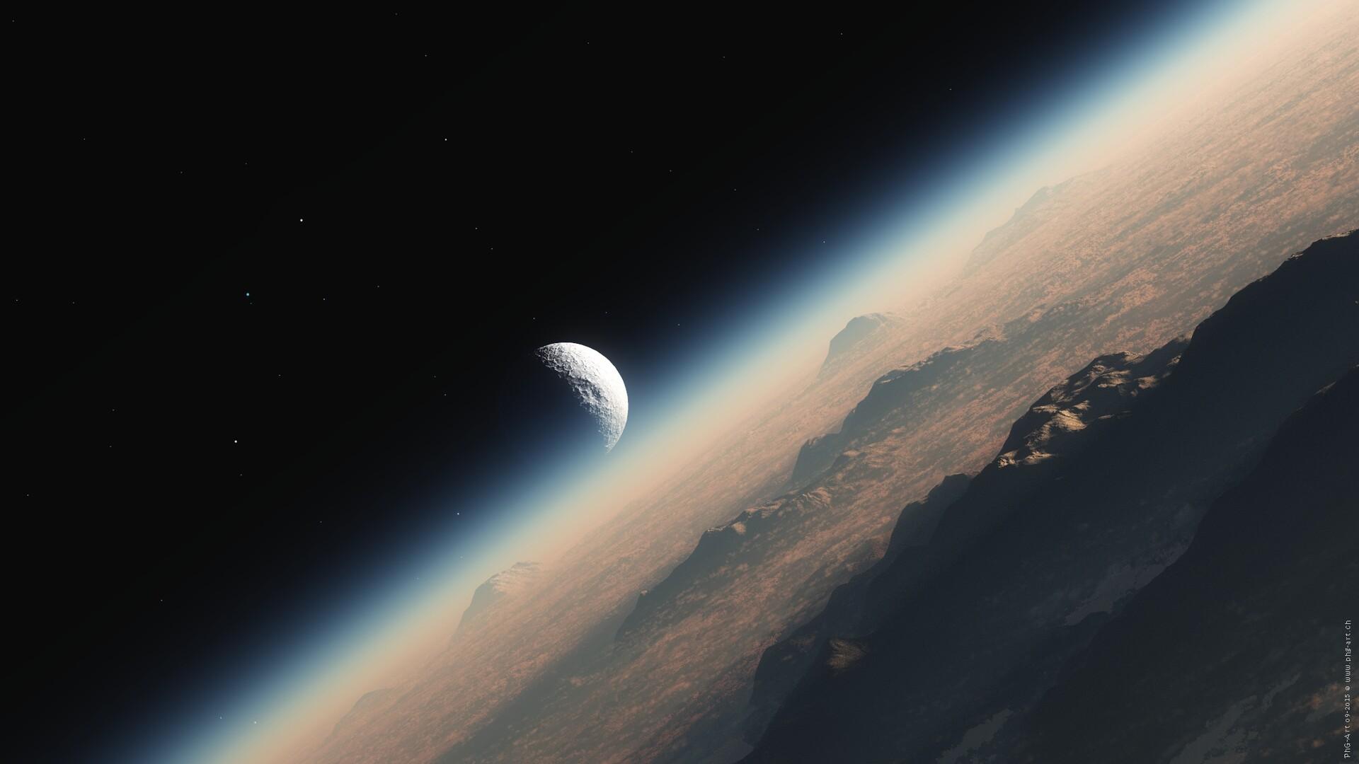 1920x1080 Philippe Gerber moons of Proxima Centauri Bb