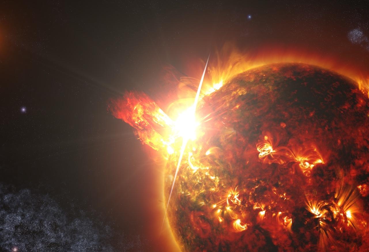 1281x876 Neighboring Star's Bad Behavior: Large and Frequent Flares