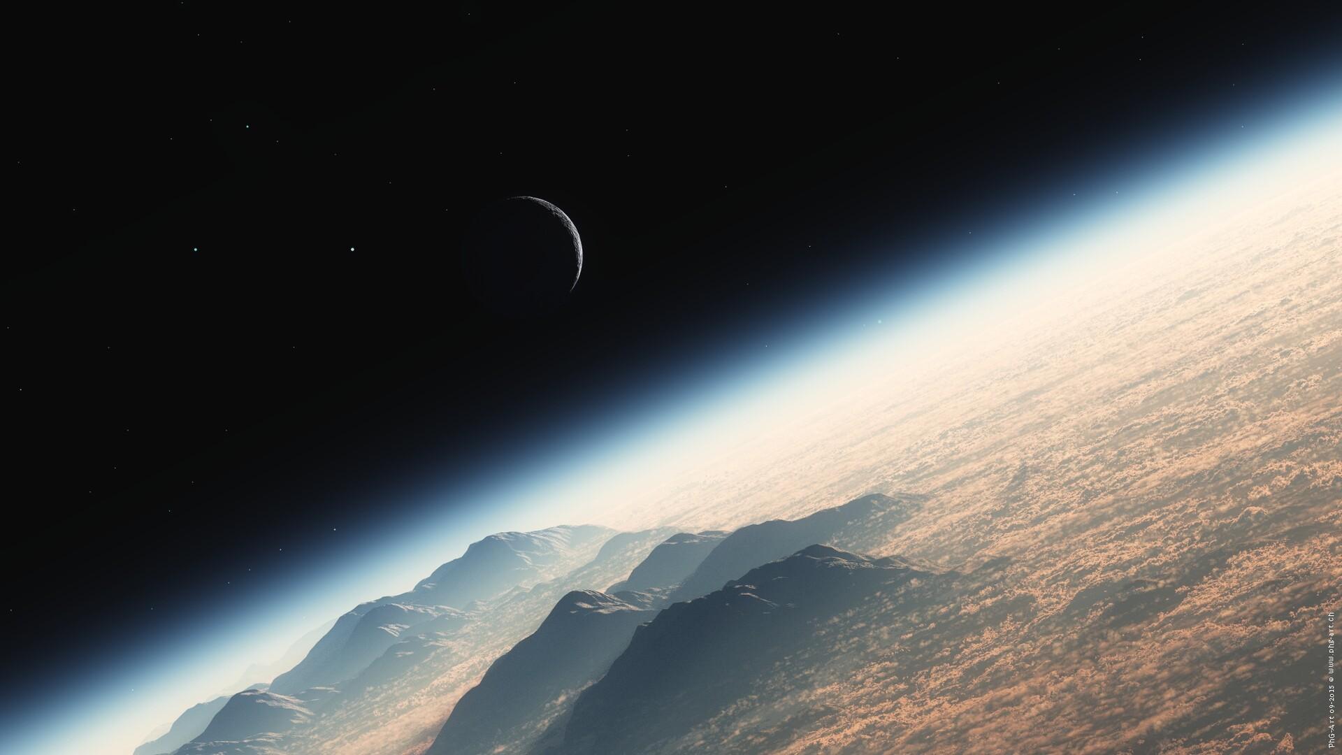 1920x1080 Philippe Gerber moons of Proxima Centauri Bb