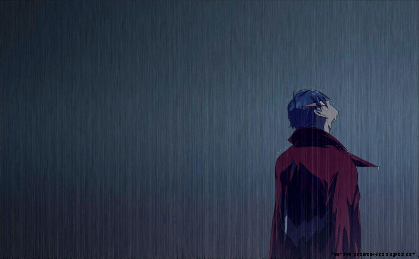 1353x837 Free download Anime Emo Boy In Rain Free High Definition Wallpaper [1353x837] for your Desktop, Mobile & Tablet. Explore Anime Rain Wallpaper. Rain Wallpaper, Rain Wallpaper, Rain Forest Background
