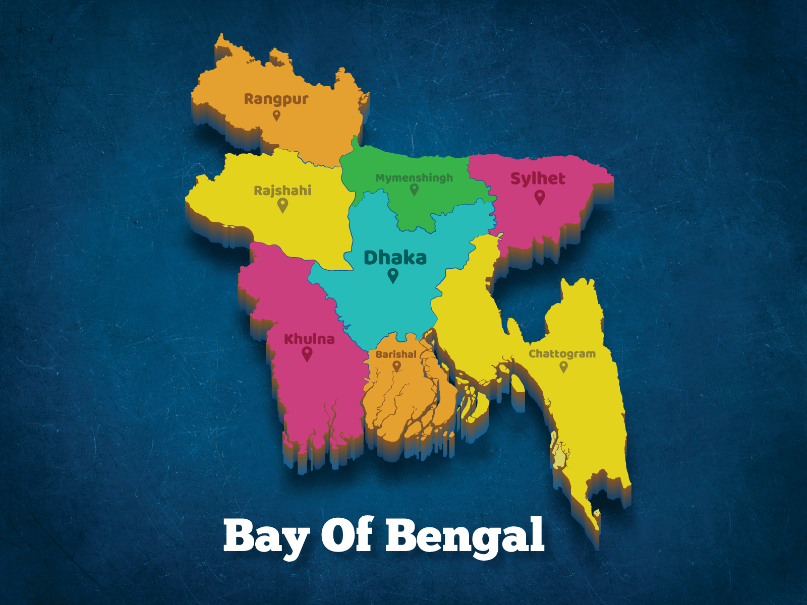 Bangladesh Map and Satellite Image