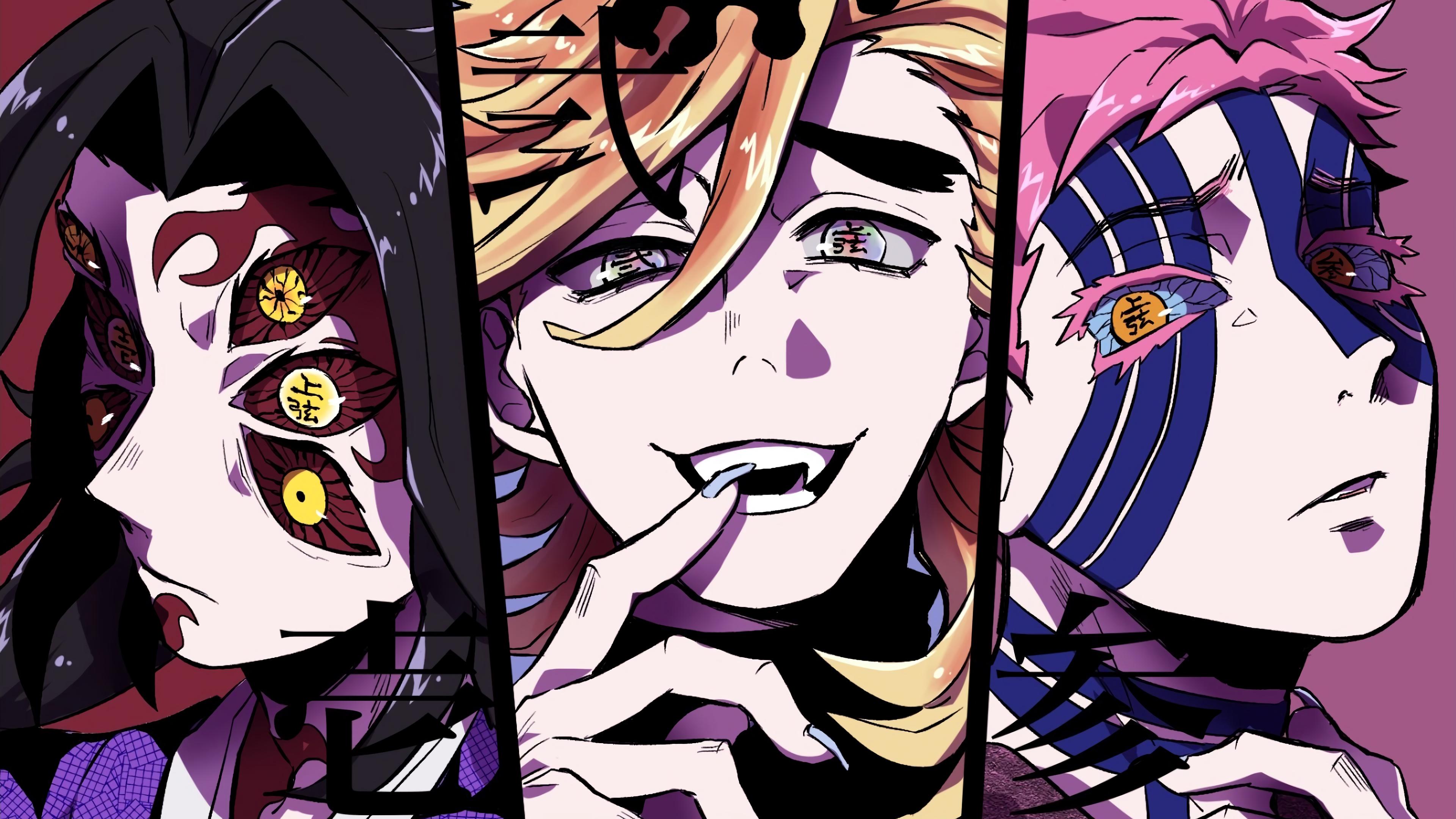 3840x2160 Kimetsu no Yaiba, Upper Moon Demons, 4K Gallery HD Wallpaper