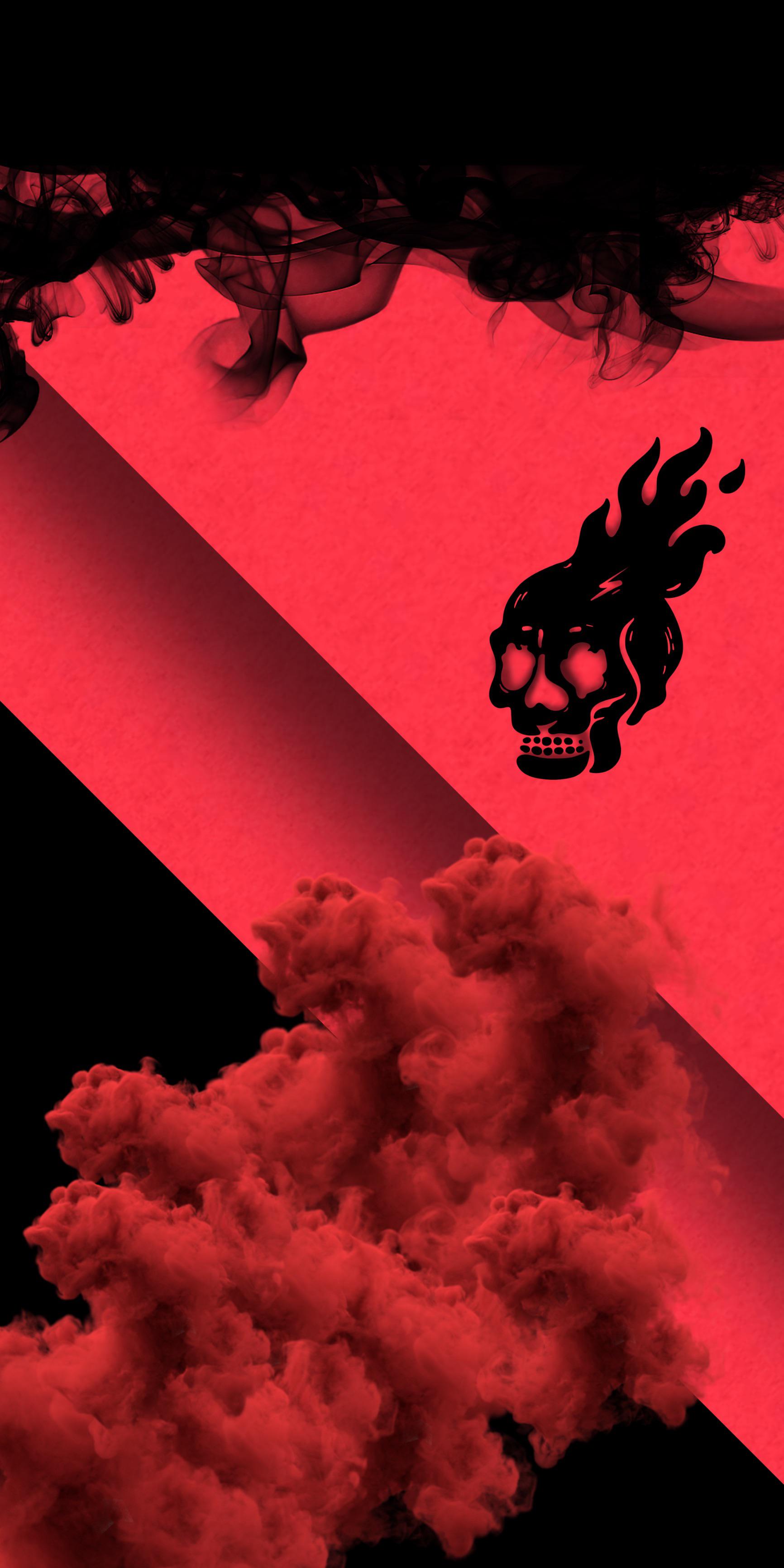 1732x3464 Just a quick red and black theme wallpaper I made