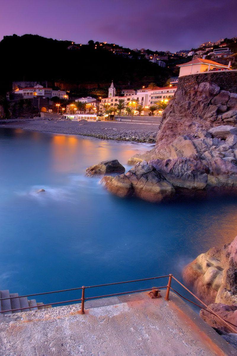 800x1200 Download Wallpaper 800x1200 Portugal, Madeira, Island, Beach, Sunset, Buildings, Mountains Iphone 4s 4 For Parallax HD Background