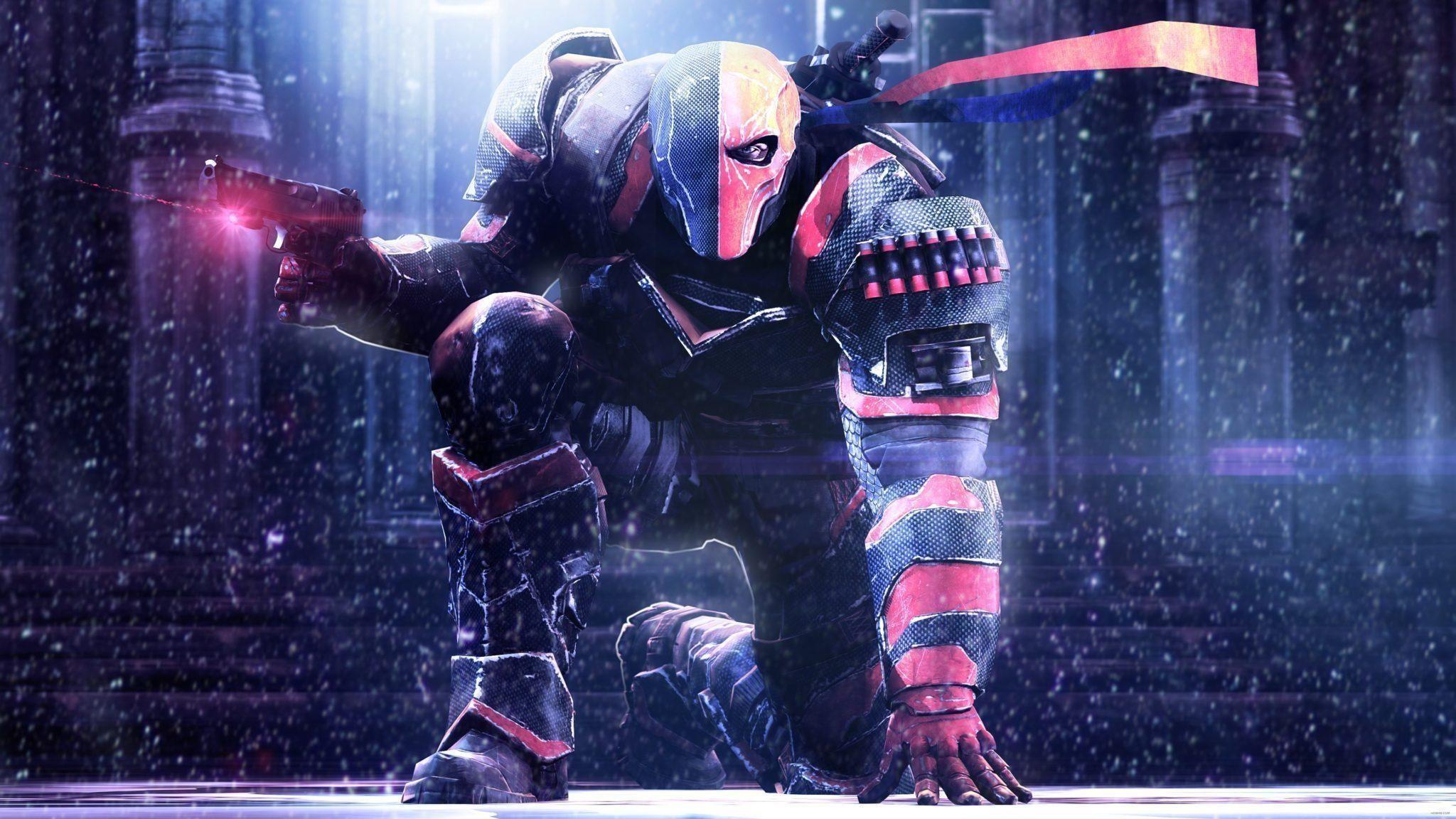 2048x1152 Deathstroke Batman Arkham Origins. Gaming Desktop Wallpaper