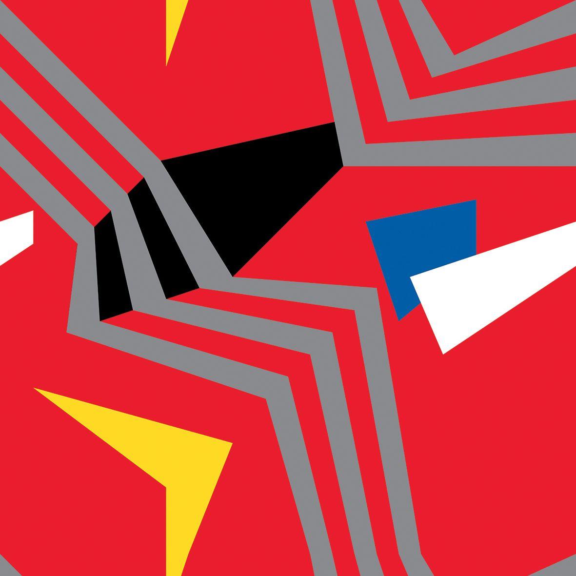 1181x1181 Geometric red wallpaper, Dazzle camouflage, Memphis Milano