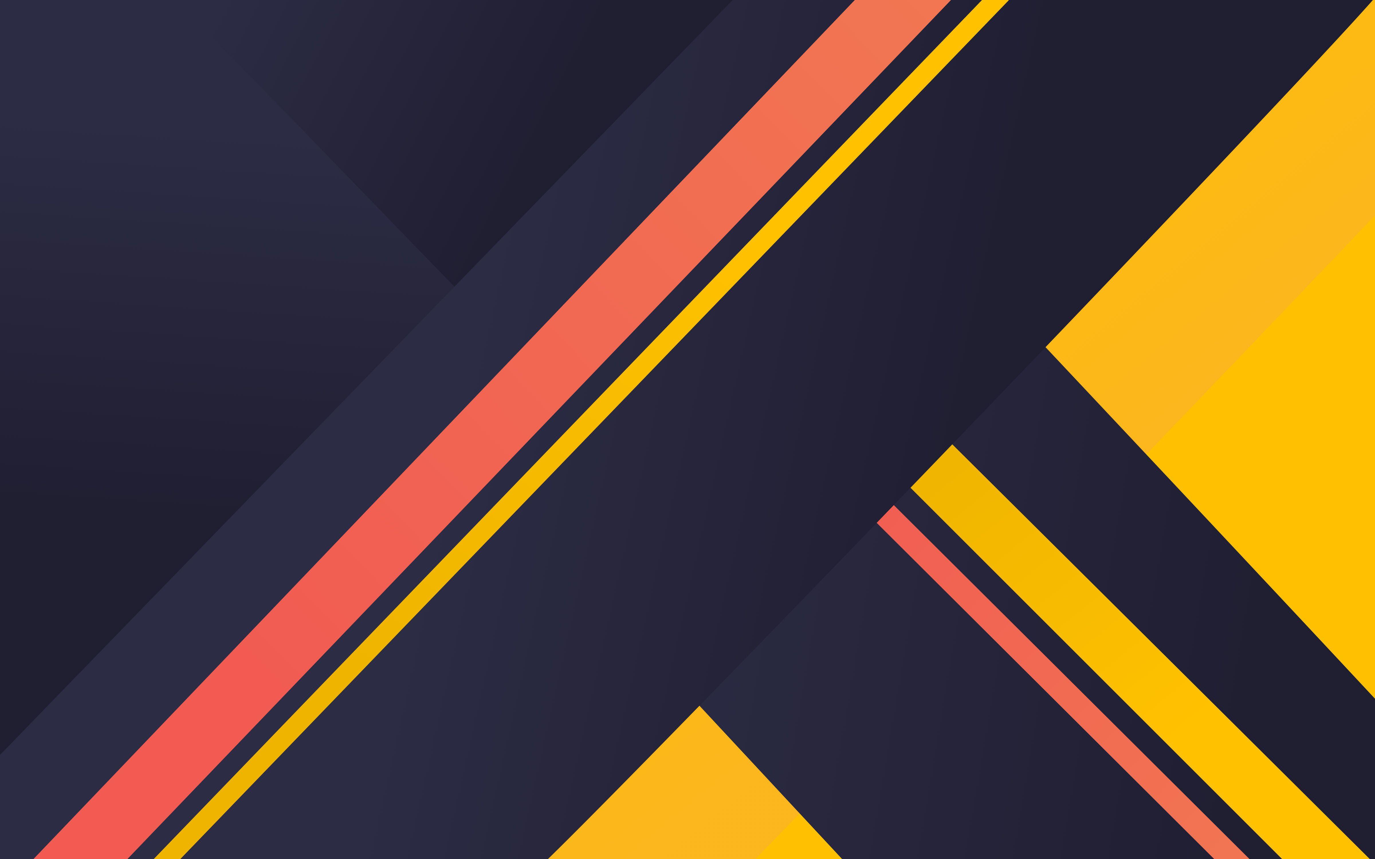 4800x3000 Geometric Material Yellow Blue Red 4k, HD Abstract, 4k Wallpaper