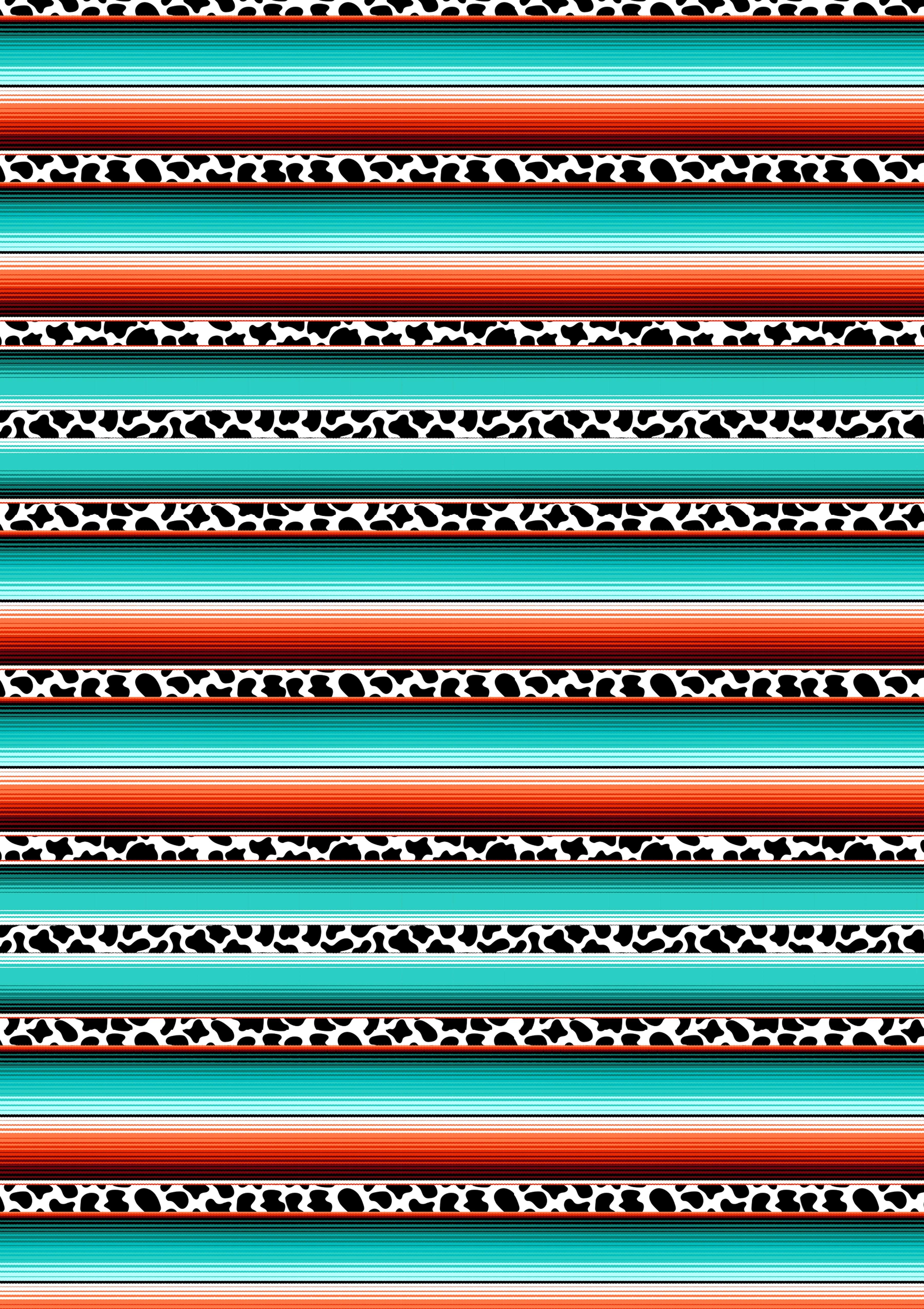 3600x5100 Zarape Cow Print Teal HTV Serape Print Mexico Background Pat