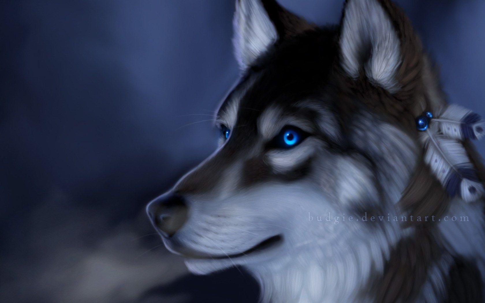 1680x1050 Spirit Wolf Wallpaper Ice