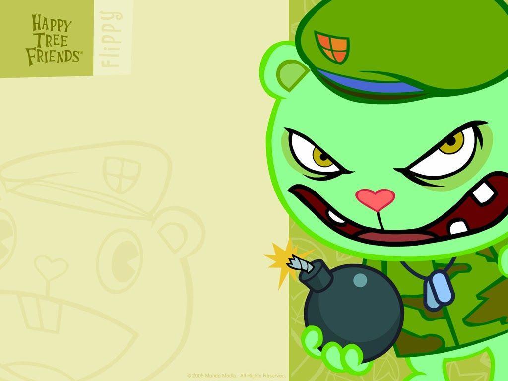 1024x768 Happy Tree Friends Flippy Wallpaper