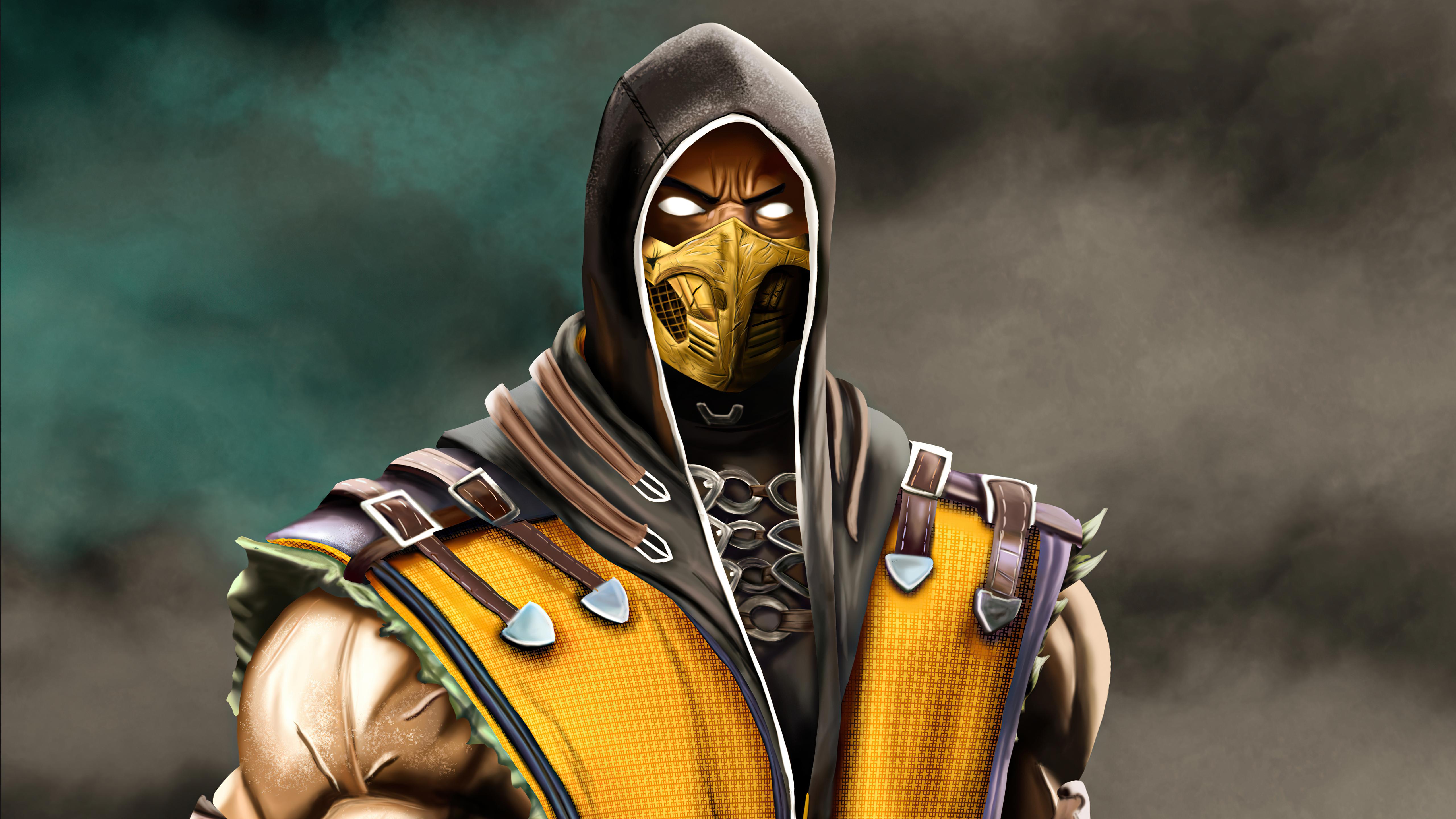 5120x2880 4K Scorpion (Mortal Kombat) Wallpaper and Background Image