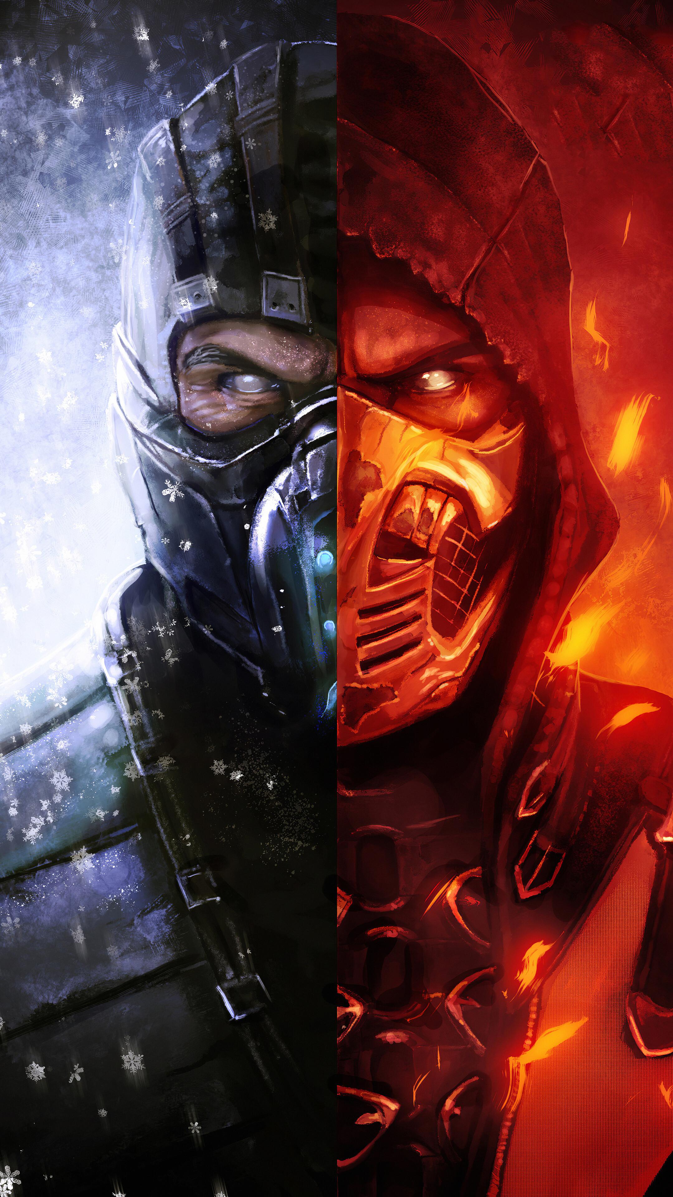 2160x3840 Mortal Kombat, Scorpion, Sub Zero, 4k Gallery HD Wallpaper