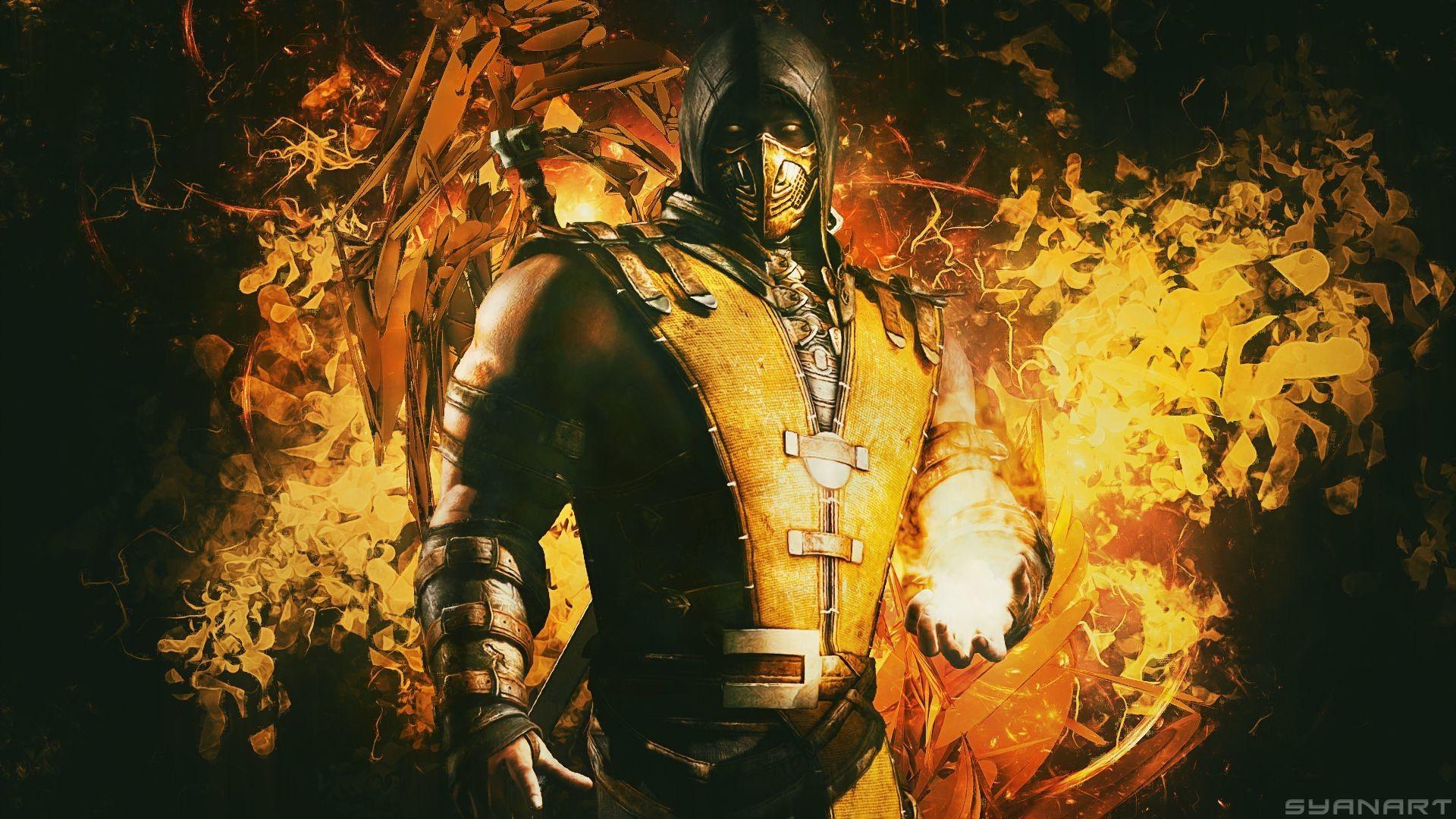 1920x1080 Mortal Kombat Scorpion 4k Desktop Wallpaper