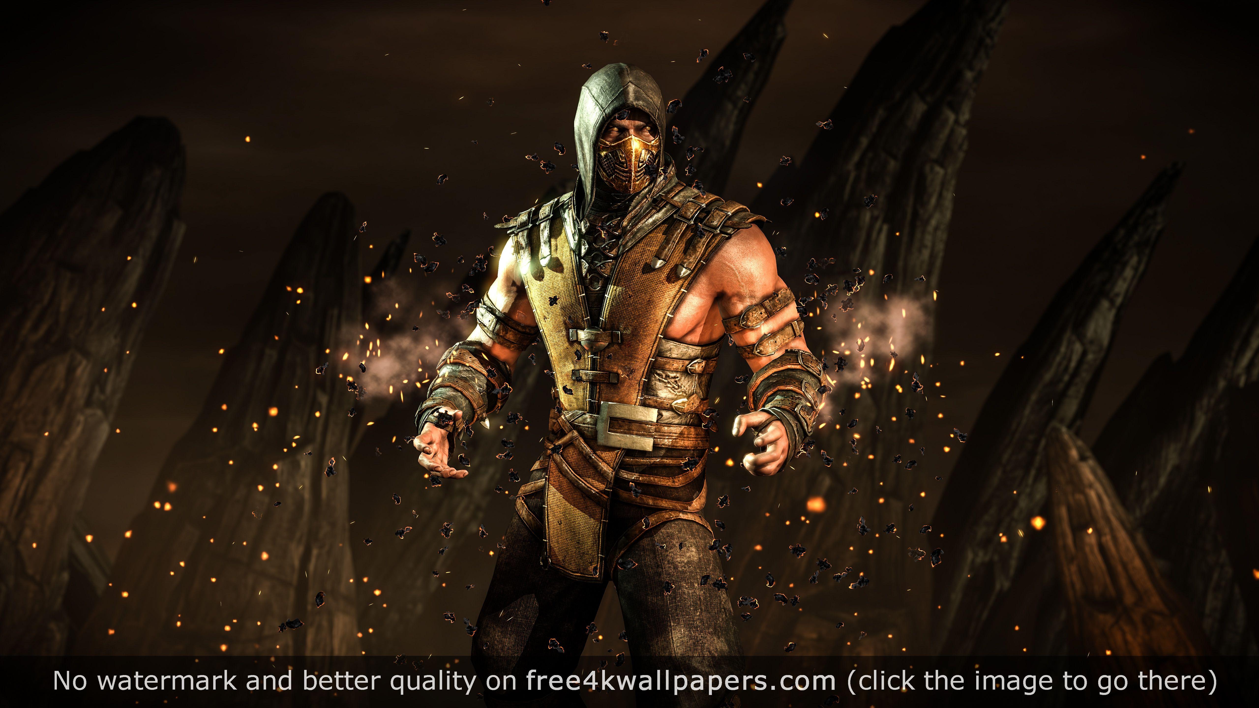 5120x2880 Mortal Kombat X Scorpion Hellfire 4K wallpaper. Mortal kombat x wallpaper, Mortal kombat x, Mortal kombat x scorpion