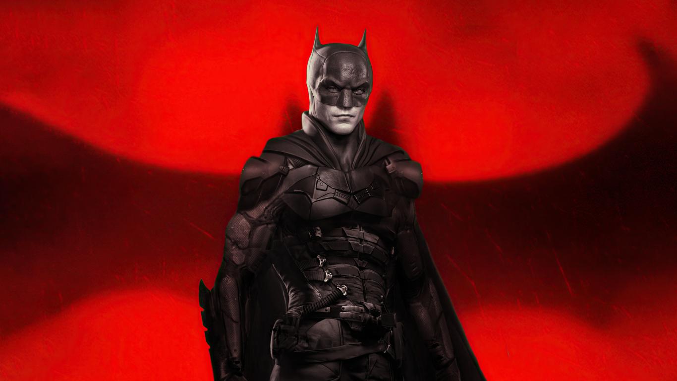 1366x768 The Batman movie poster 2022 movie wallpaper background
