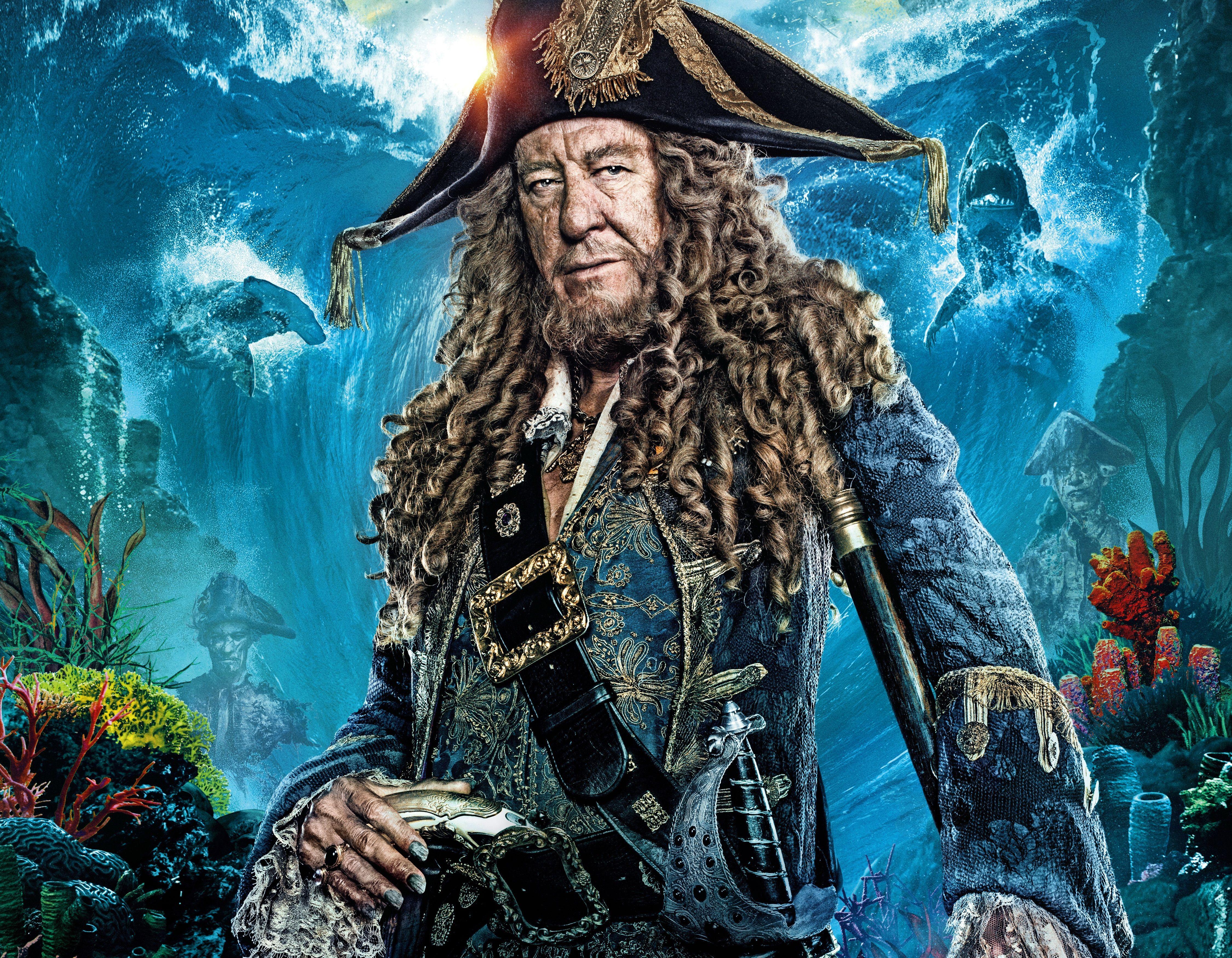 4500x3500 Hector Barbossa Wallpaper