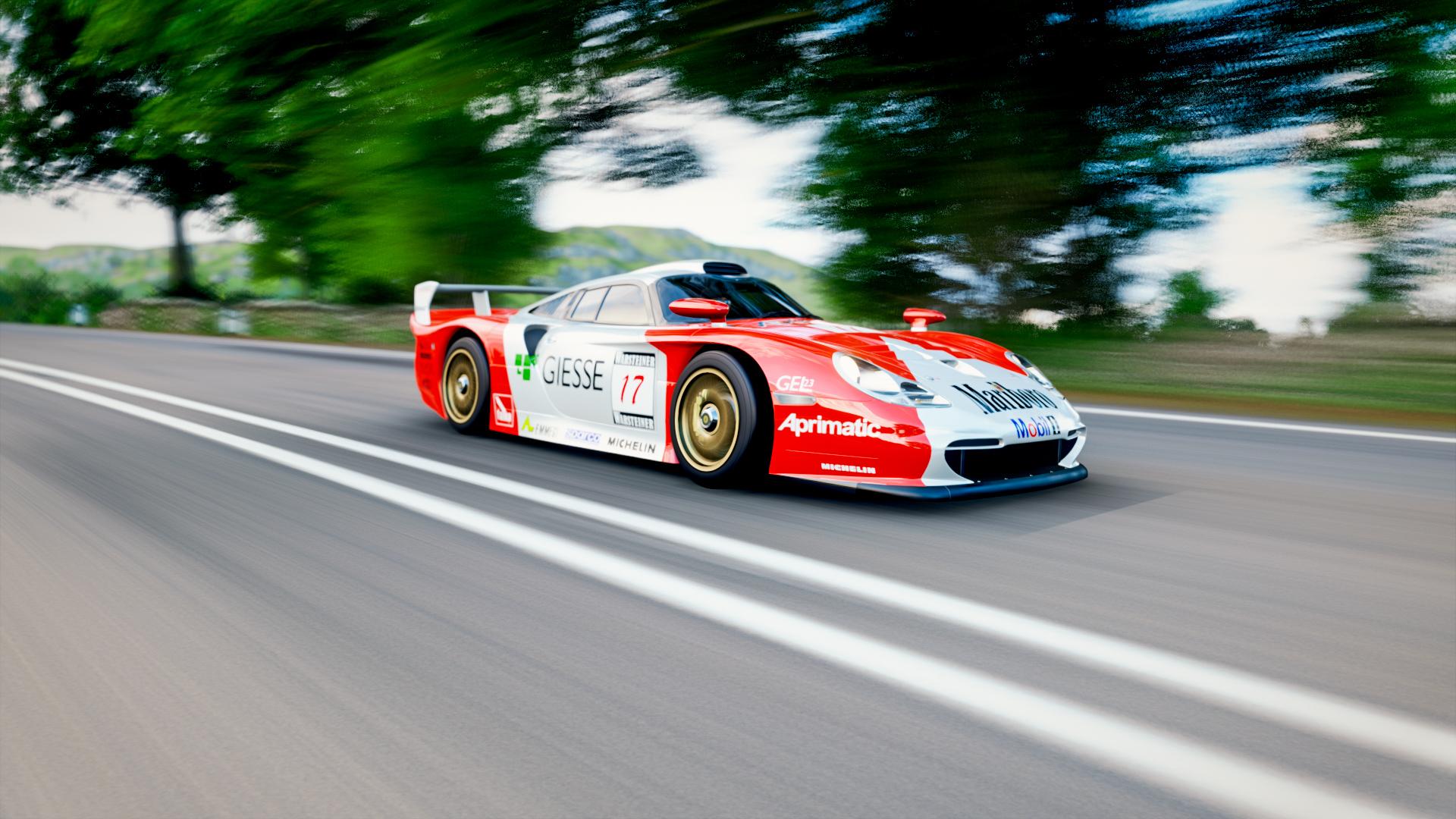 1920x1080 Porsche GT1 Straßenversion, Forza Horizon Marlboro, Michelin, Le Mans, German cars, livery, video gamesx1080 Wallpaper