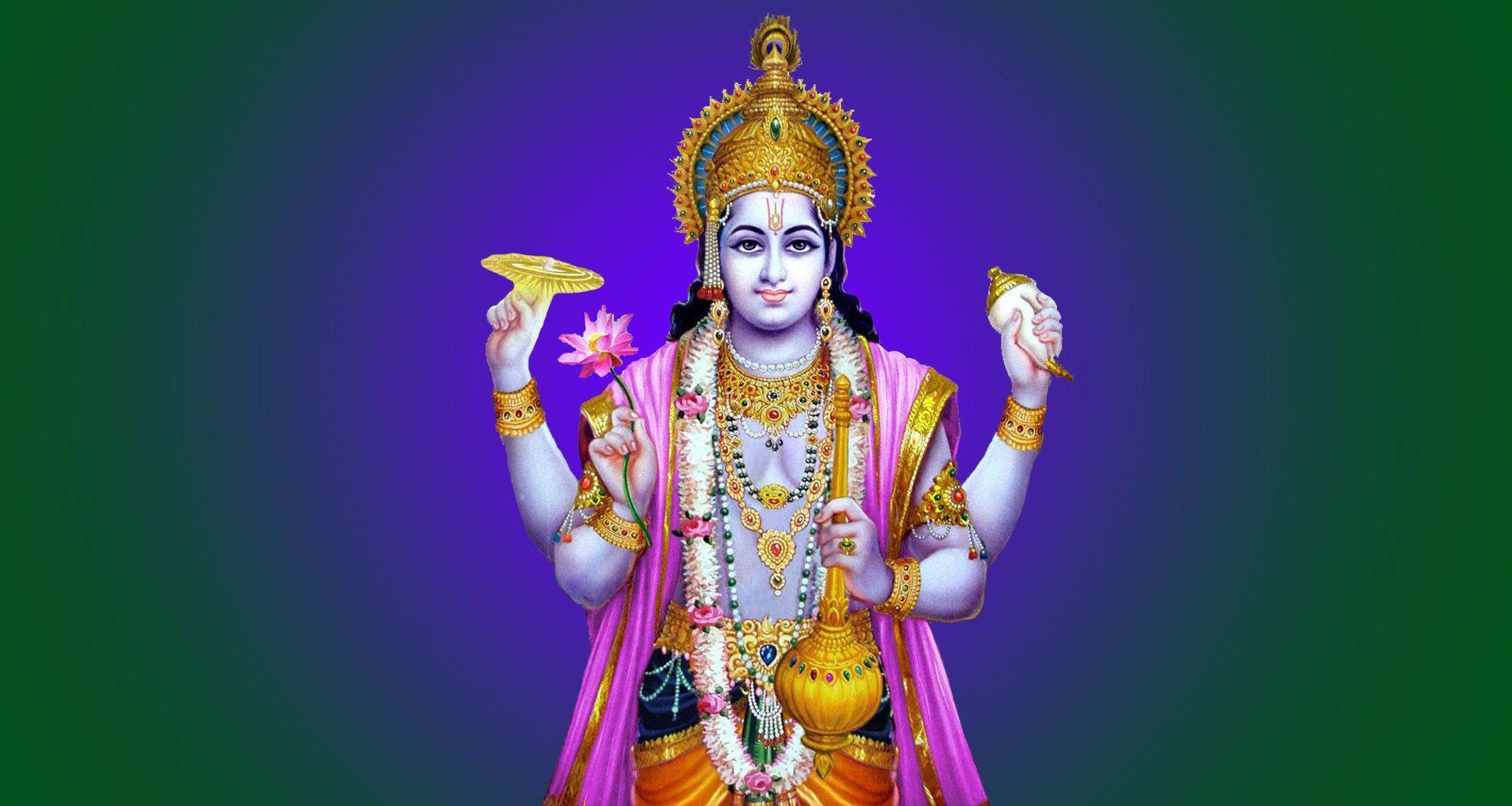 1920x1024 Hindu God Vishnu Wallpaper